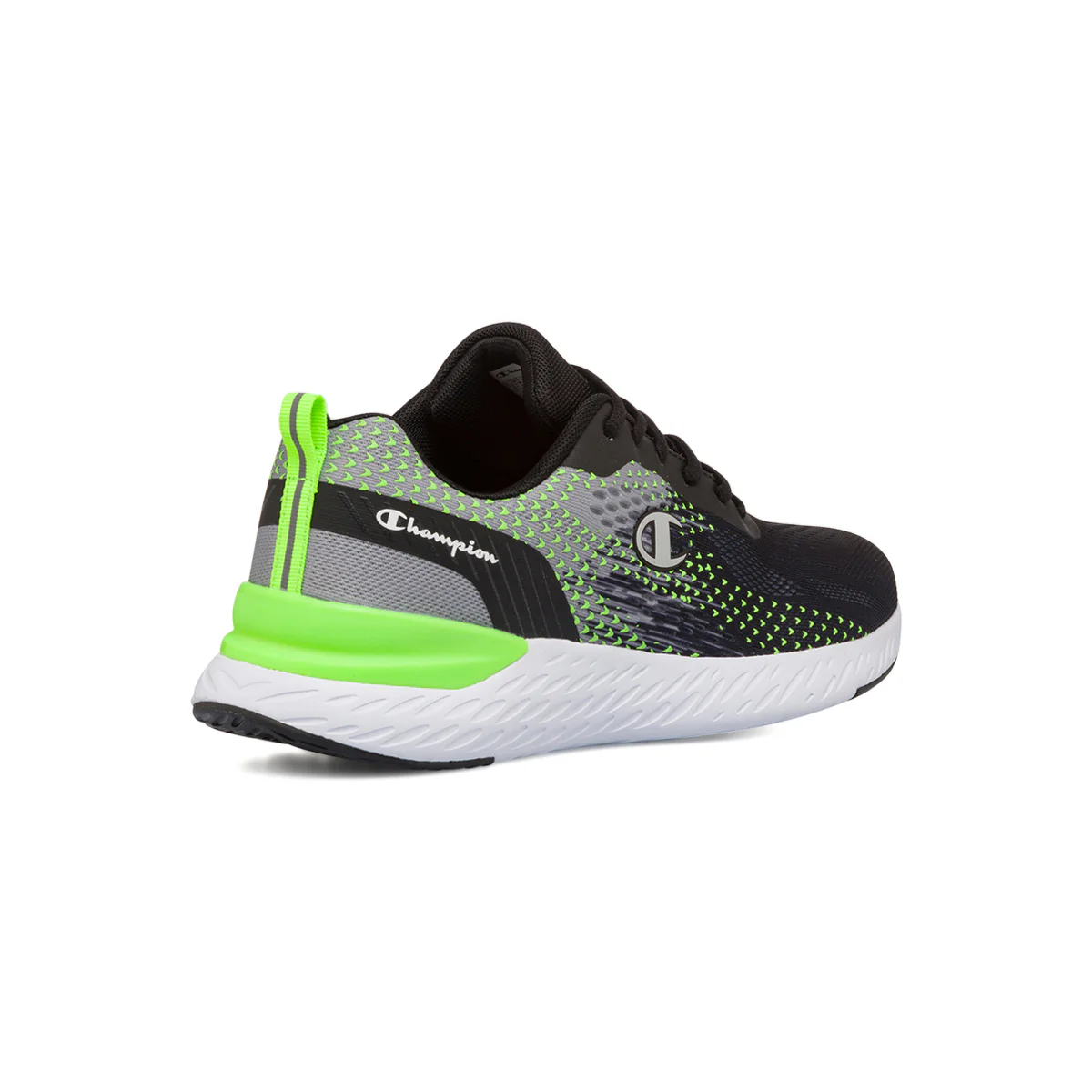 Scarpe da ginnastica nere e grigie da uomo con dettagli verdi Champion Bold 3 - Image 3