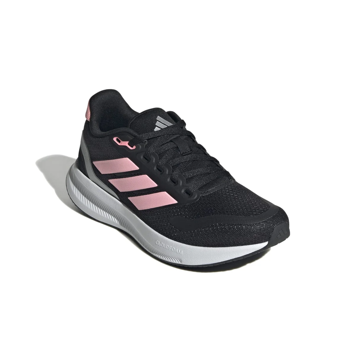 Scarpe da ginnastica nere e rosa da ragazza con logo adidas Runfalcon 5 - Image 8