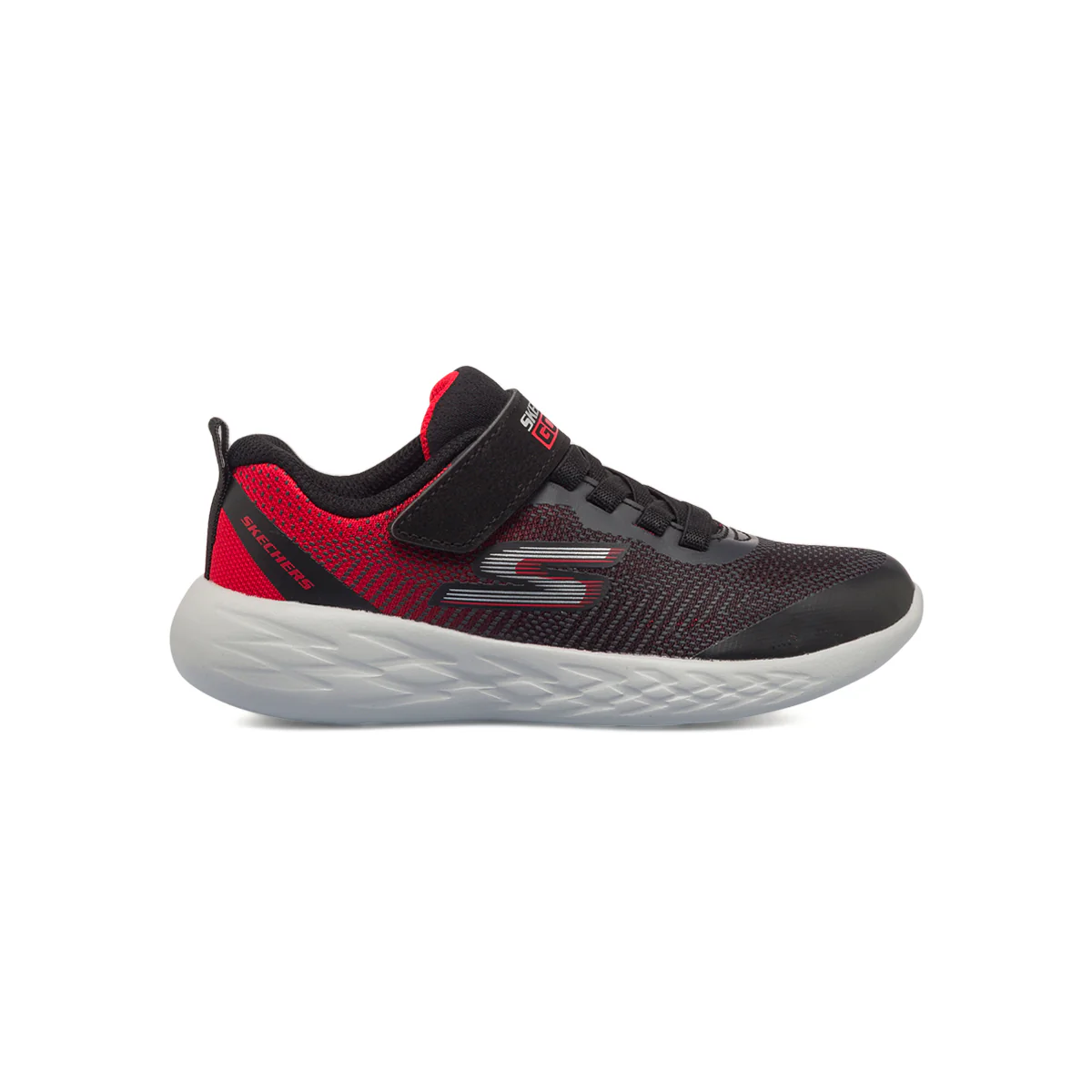 Scarpe da ginnastica nere e rosse da bambino Skechers GOrun 600 - Radiant Runner
