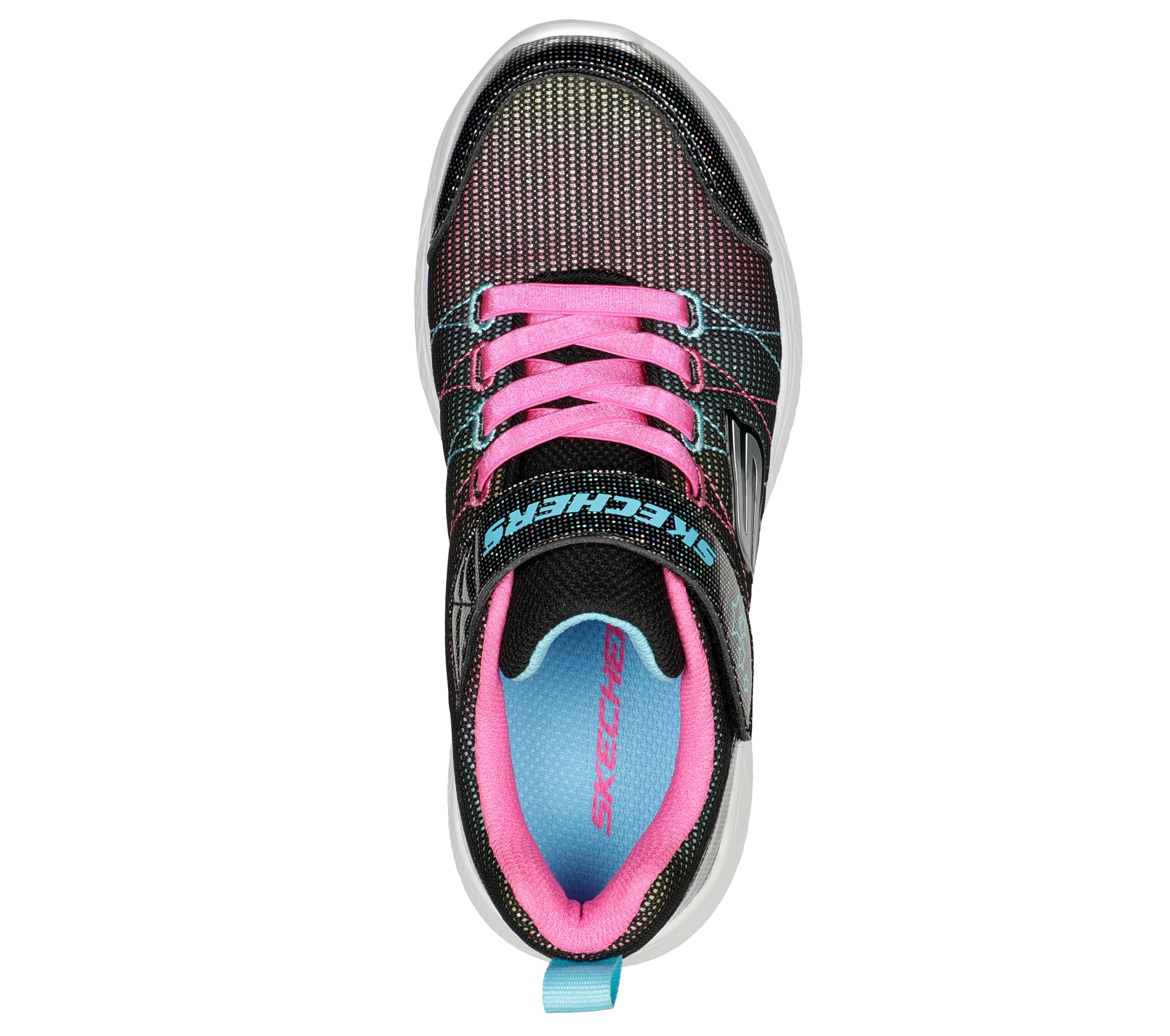 Scarpe da ginnastica nere glitterate in mesh da bambina Skechers Snap Sprints 2.0 - Image 2