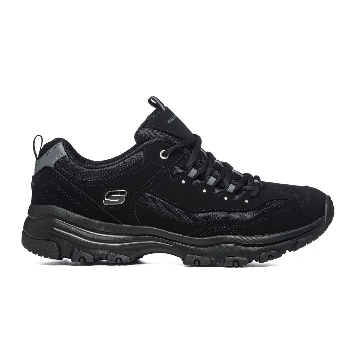 Scarpe da ginnastica nere in similpelle e tessuto con sottopiede Memory Foam Skechers I-Conik