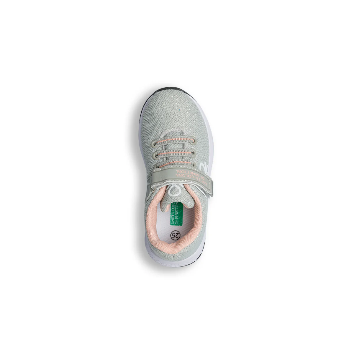 Scarpe da ginnastica primi passi argento effetto glitterato da bambina Benetton Pepper - Image 8