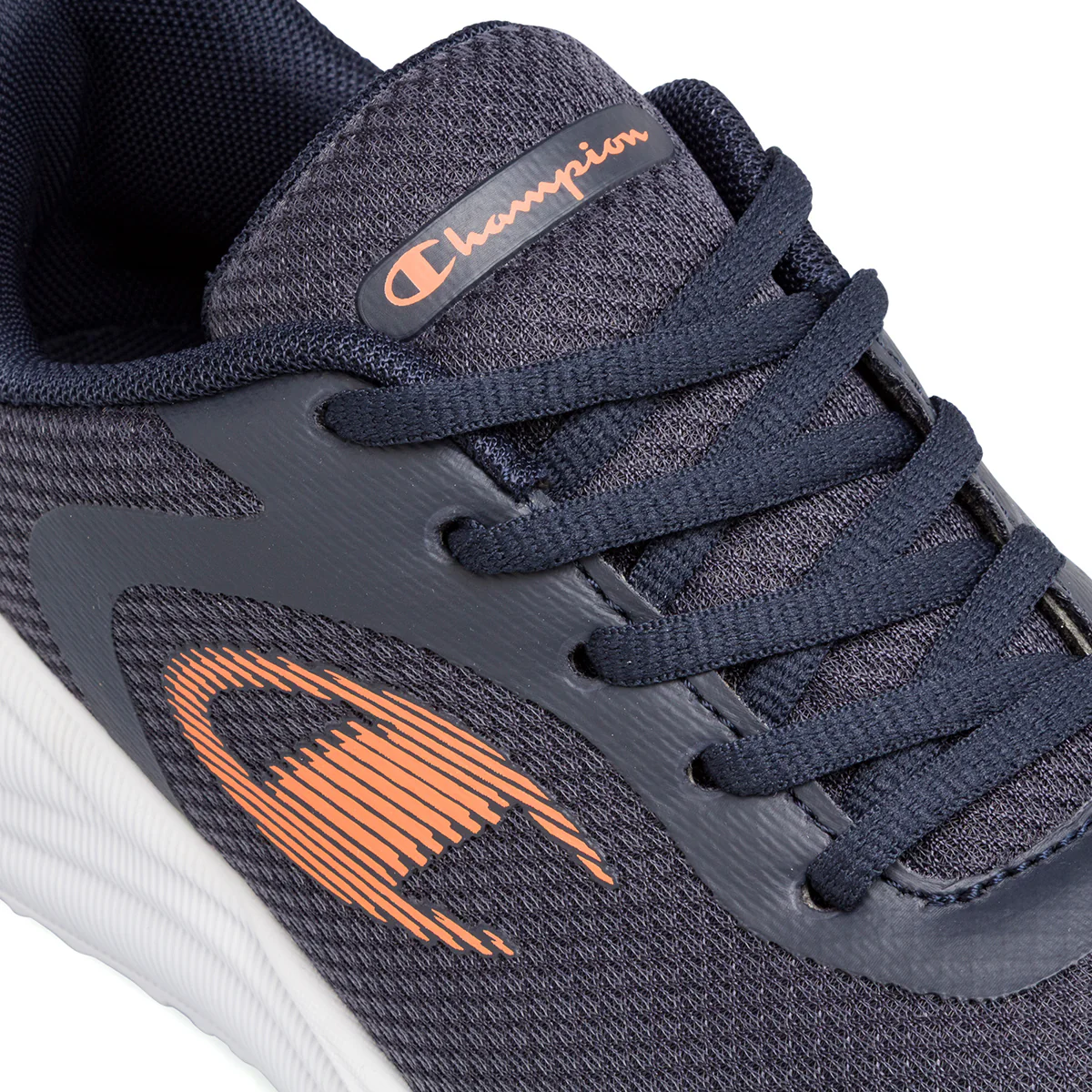 Scarpe da ginnastica ragazza blu con dettaglio arancione Champion Syphon Engage - Image 4