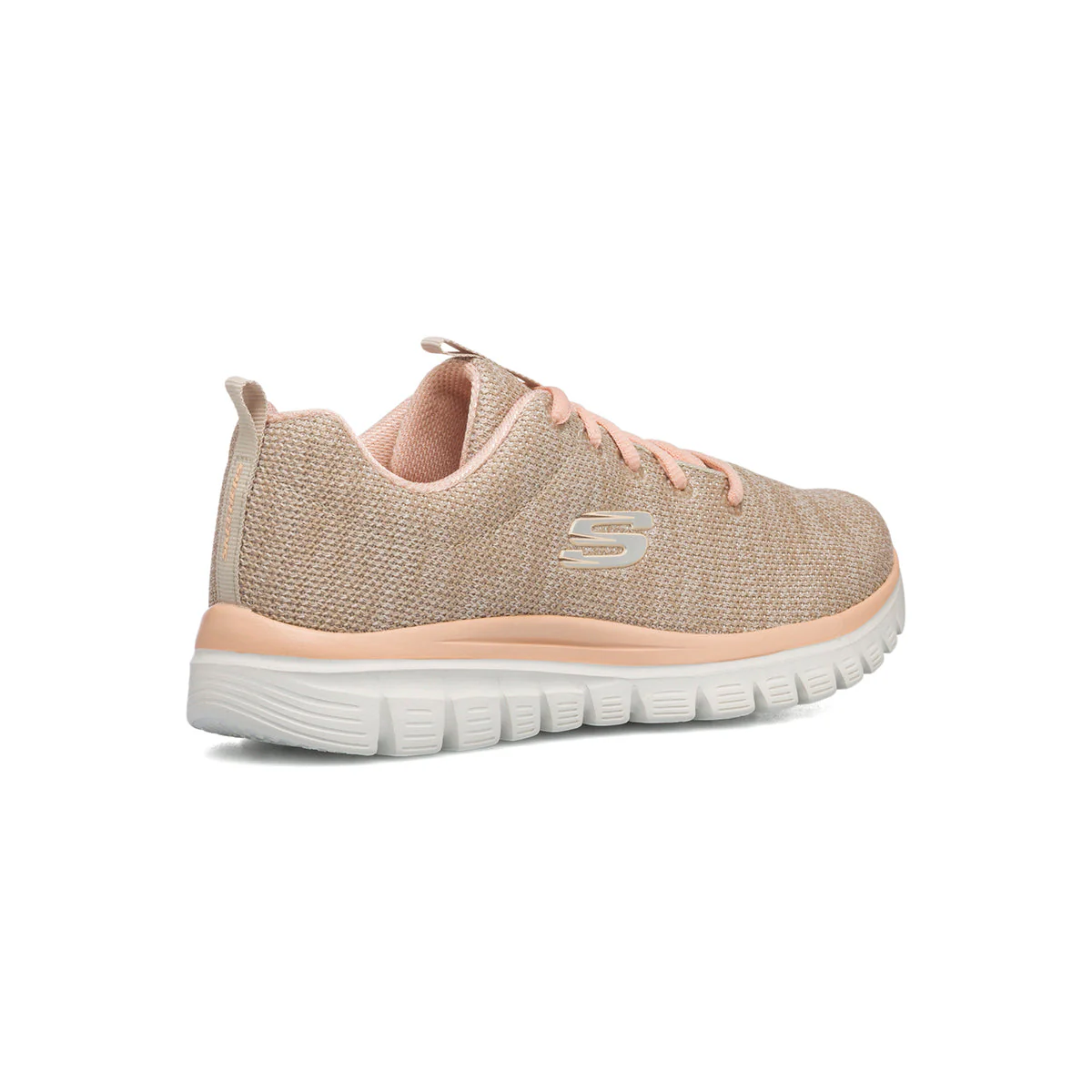 Scarpe da ginnastica rosa da donna con sottopiede Memory Foam Skechers Graceful Twisted Fortune - Image 3