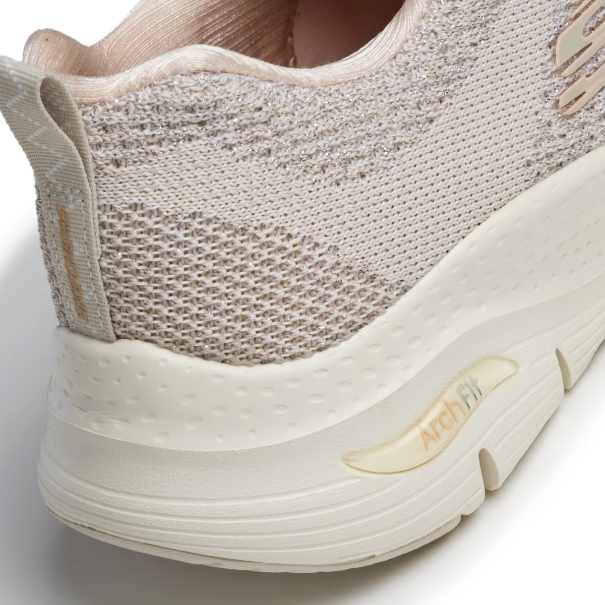 Scarpe da ginnastica rosa da donna in tessuto mesh con soletta Air-Cooled Skechers Arch-Fit - Image 7