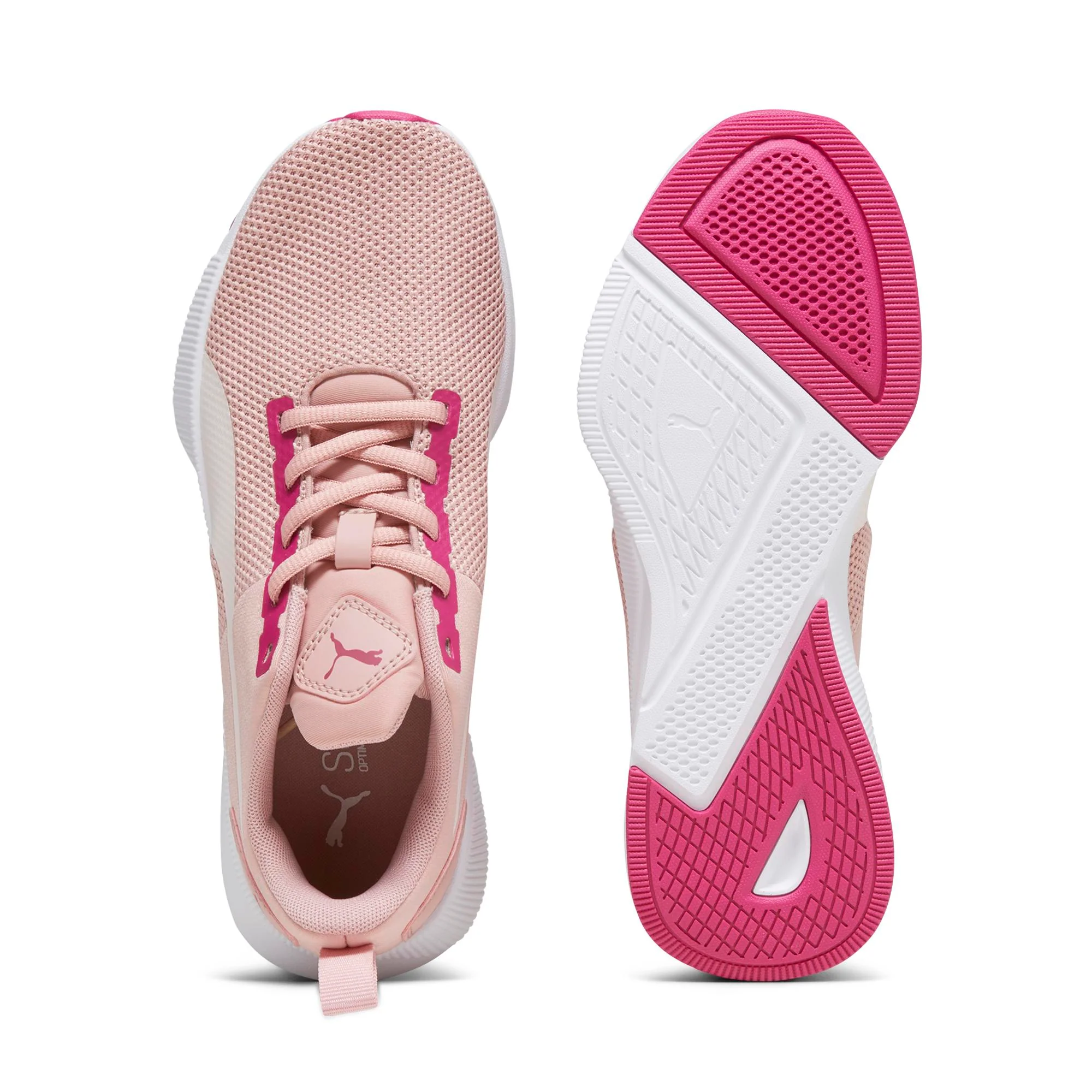 Scarpe da ginnastica rosa da ragazza con striscia laterale Puma Flyer Runner Jr - Image 4