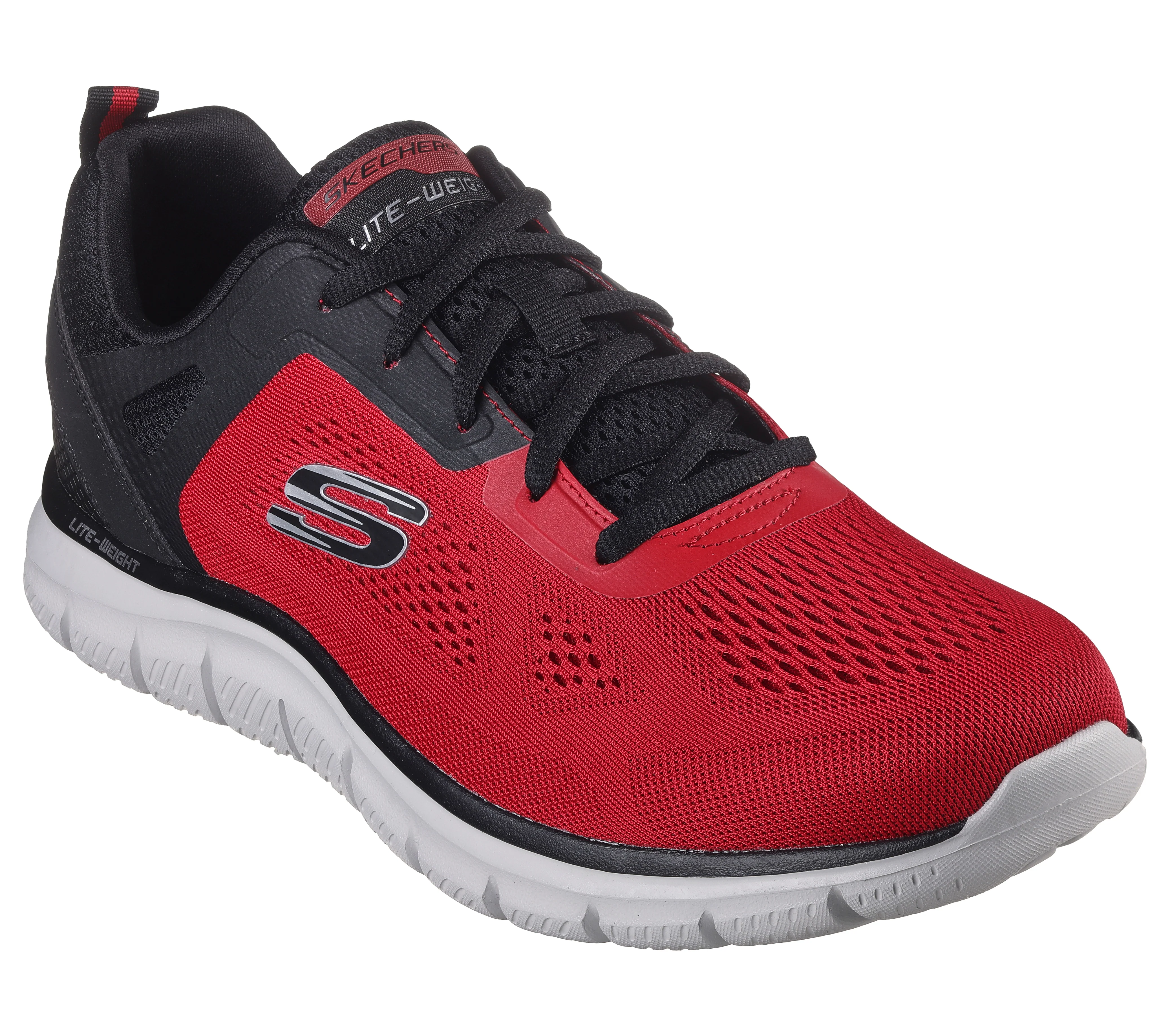 Scarpe da ginnastica rosse e nere da uomo con soletta Memory Foam Skechers Track - Broader - Image 2