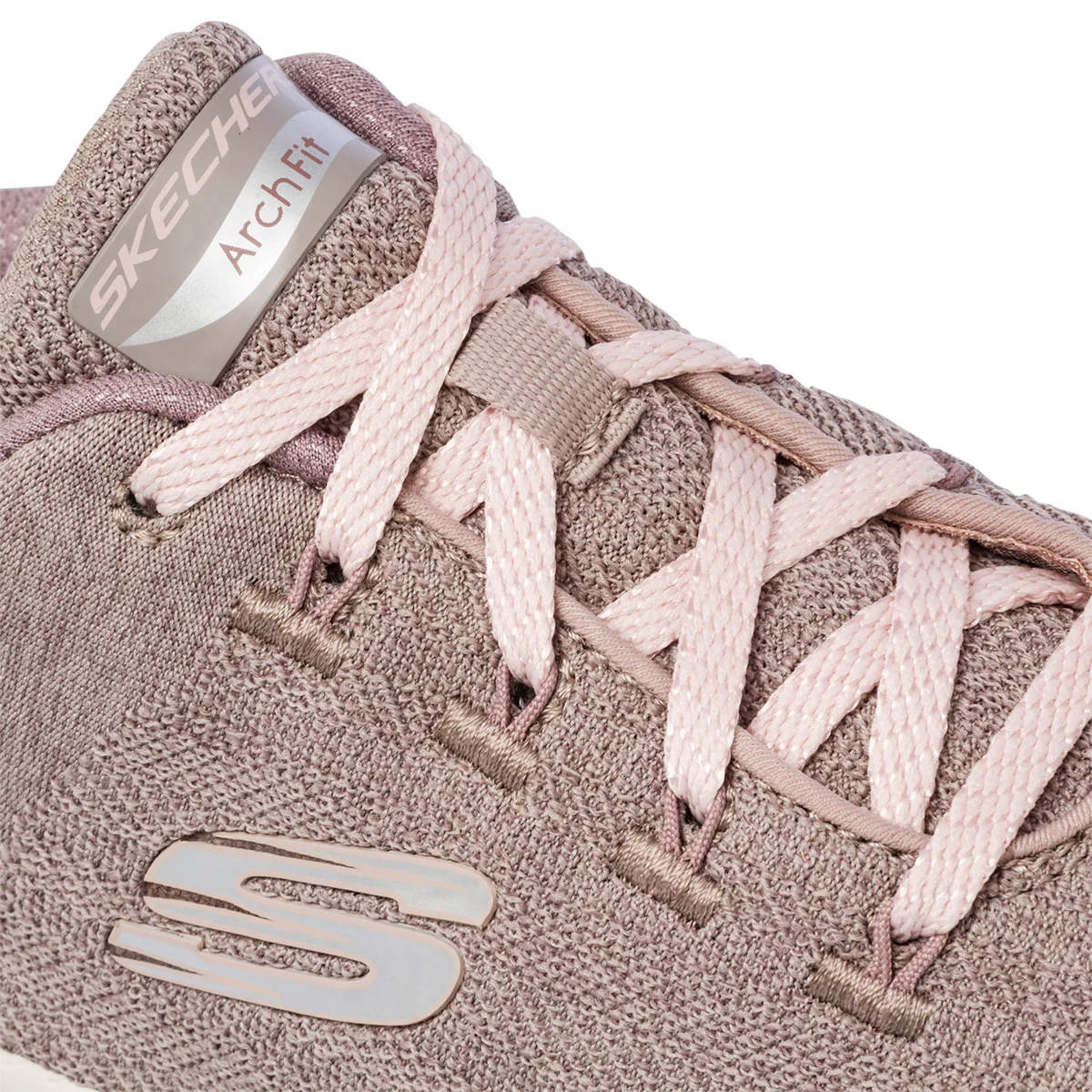 Scarpe da ginnastica taupe da donna con soletta Arch-Fit Skechers Comfy Wave - Image 6