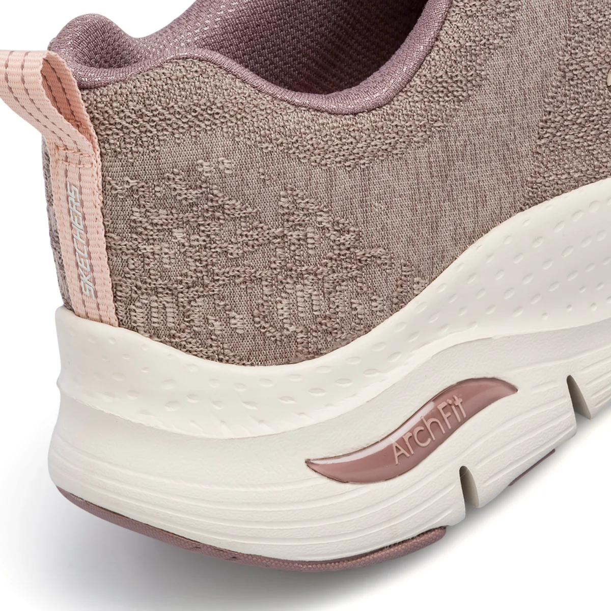 Scarpe da ginnastica taupe da donna con soletta Arch-Fit Skechers Comfy Wave - Image 7
