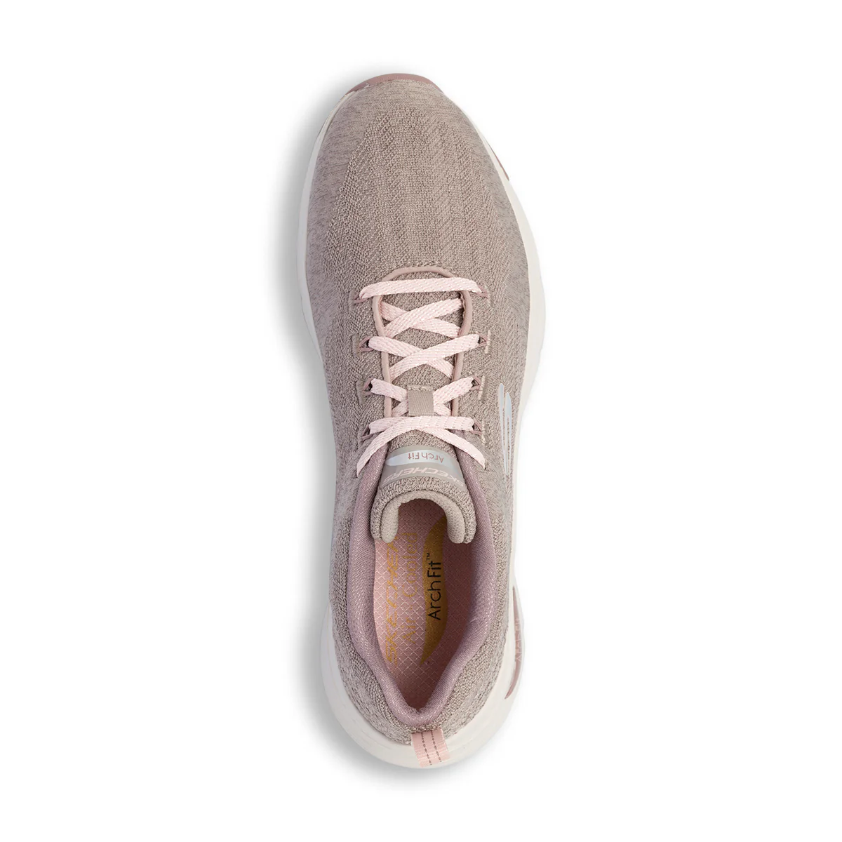 Scarpe da ginnastica taupe da donna con soletta Arch-Fit Skechers Comfy Wave - Image 8