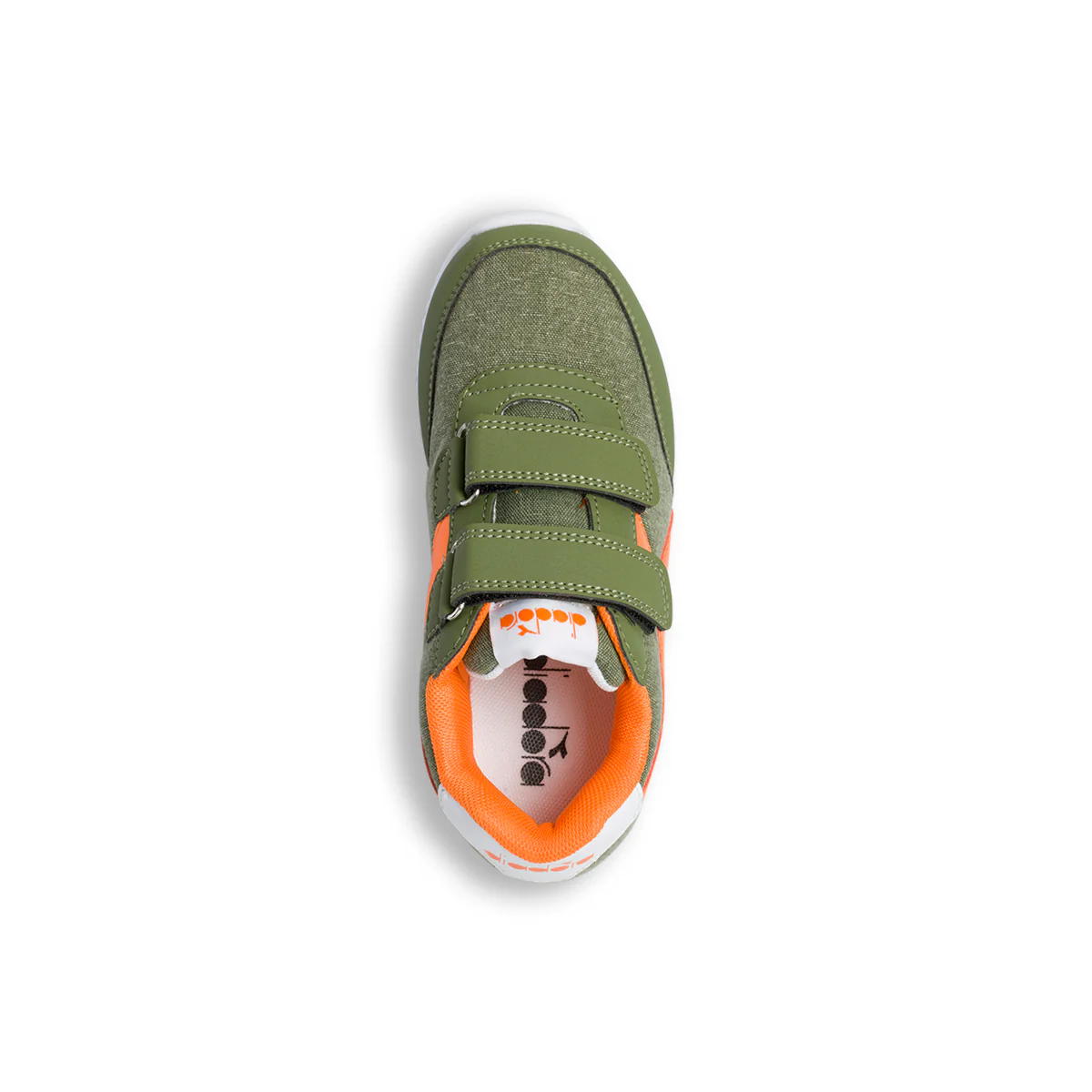 Scarpe da ginnastica verdi da bambino con logo laterale a contrasto Diadora Jog Light Ps - Image 9