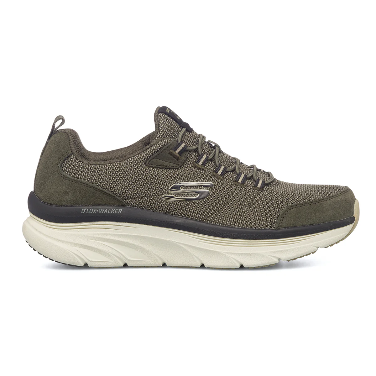 Scarpe da ginnastica verdi da uomo con sottopiede Memory Foam Skechers D'Lux Walker Bersaga