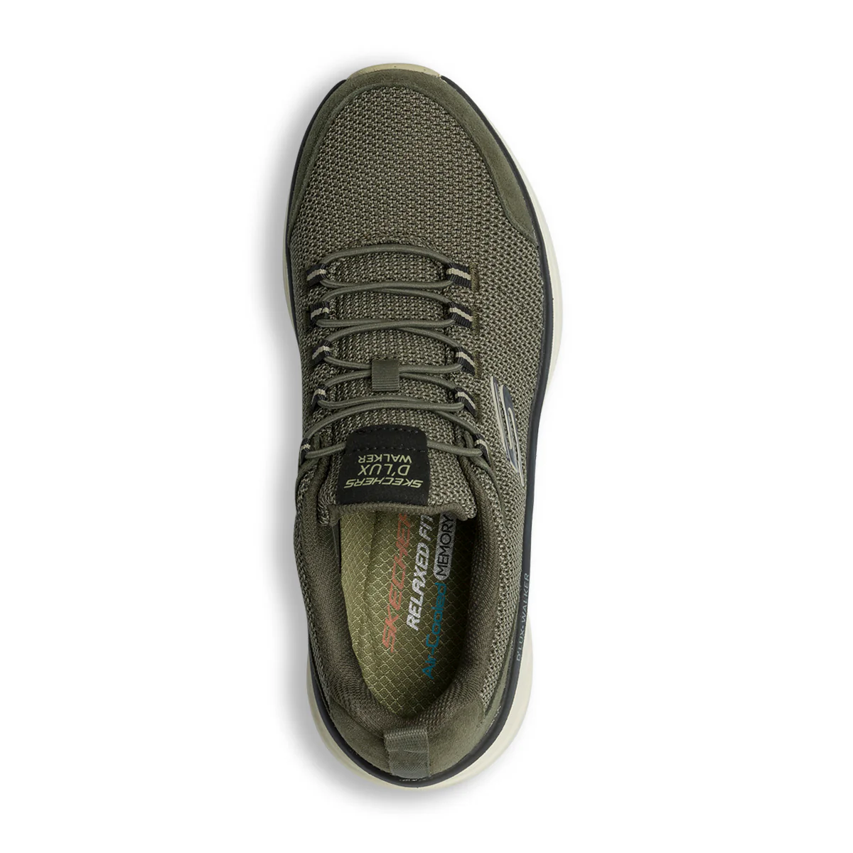 Scarpe da ginnastica verdi da uomo con sottopiede Memory Foam Skechers D'Lux Walker Bersaga - Image 8