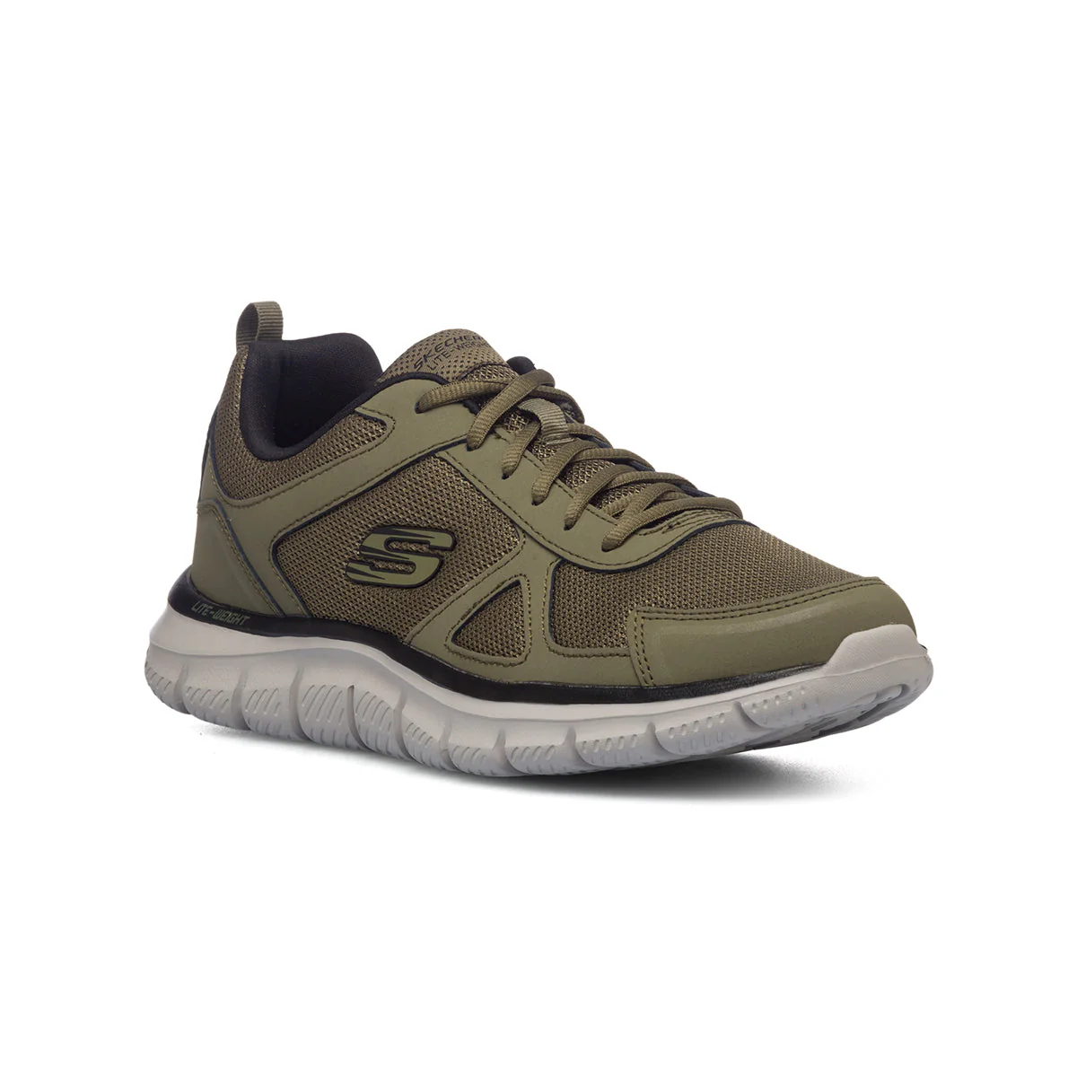 Scarpe da ginnastica verdi da uomo con suola Lite-Weight Skechers Track - Image 2