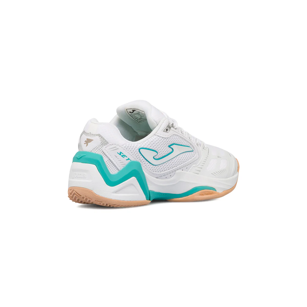 Scarpe da padel bianche da donna con dettagli verdi e gialli Joma T.Set - Image 3