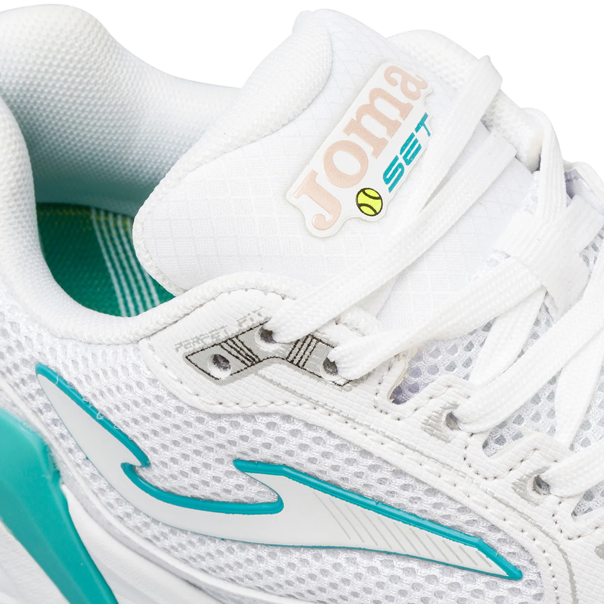 Scarpe da padel bianche da donna con dettagli verdi e gialli Joma T.Set - Image 6