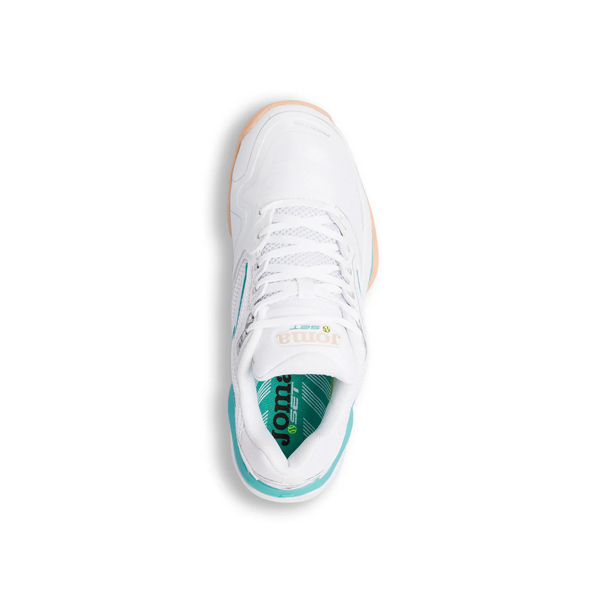 Scarpe da padel bianche da donna con dettagli verdi e gialli Joma T.Set - Image 7