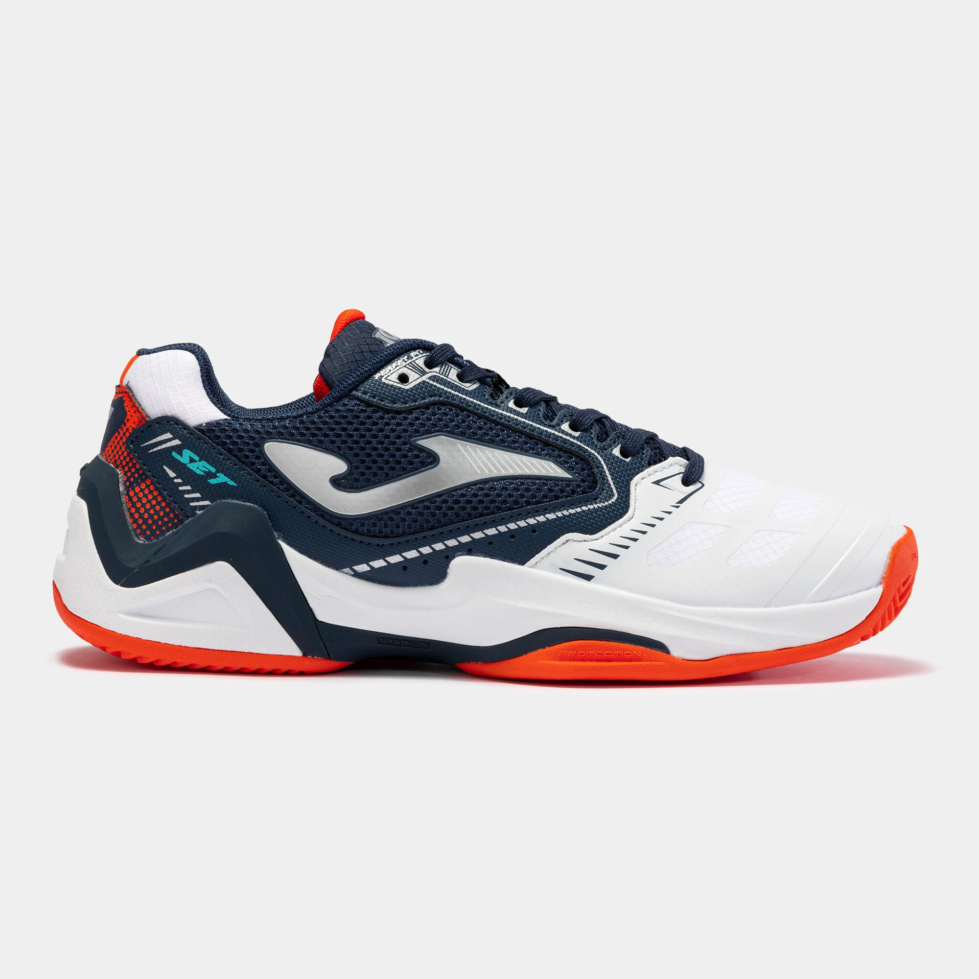 Scarpe da padel blu, bianco e arancione da uomo Joma T.Set - Image 2