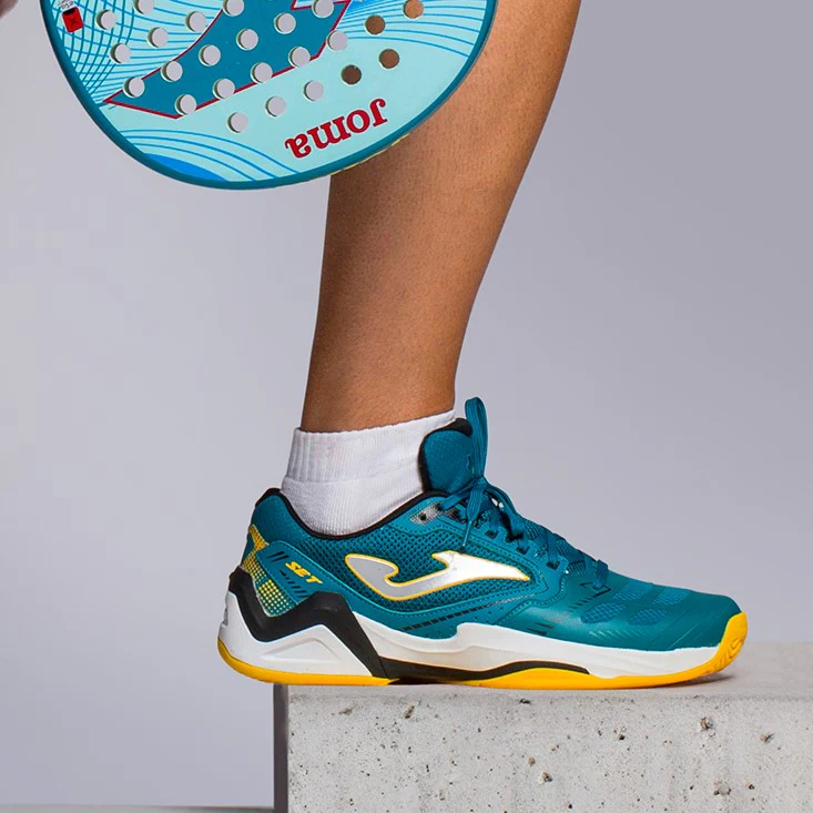 Scarpe da padel blu da uomo con dettagli gialli Joma T.Set