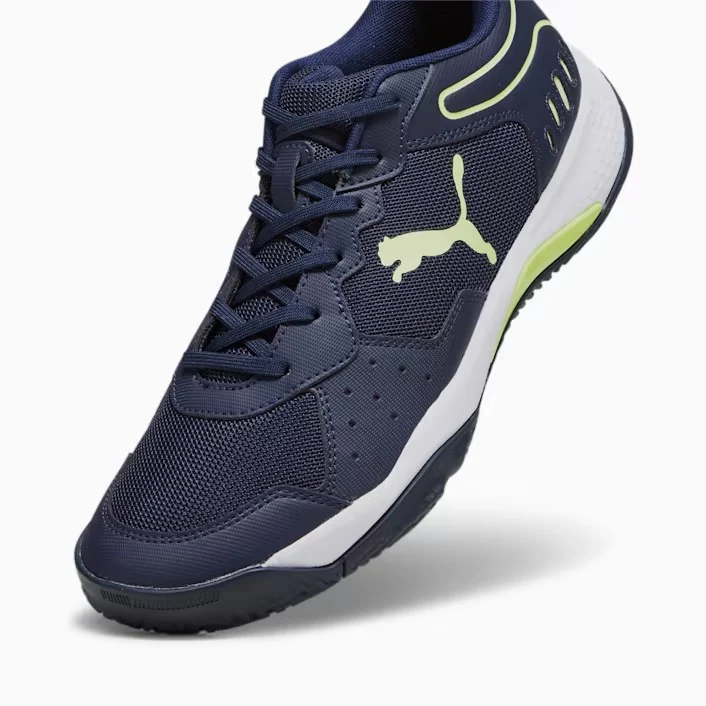 Scarpe da padel blu da uomo con dettagli gialli Puma Solarsmash RCT - Image 3