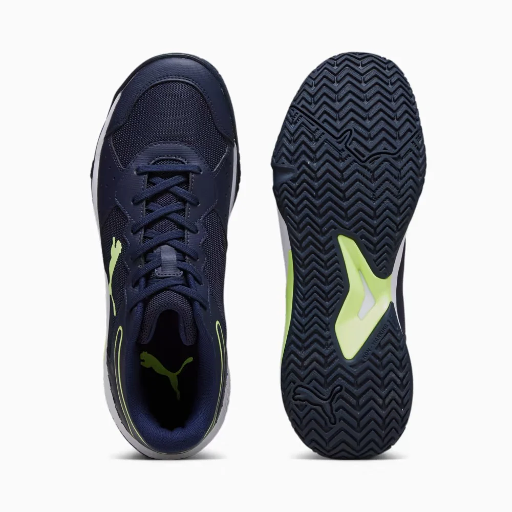 Scarpe da padel blu da uomo con dettagli gialli Puma Solarsmash RCT - Image 6