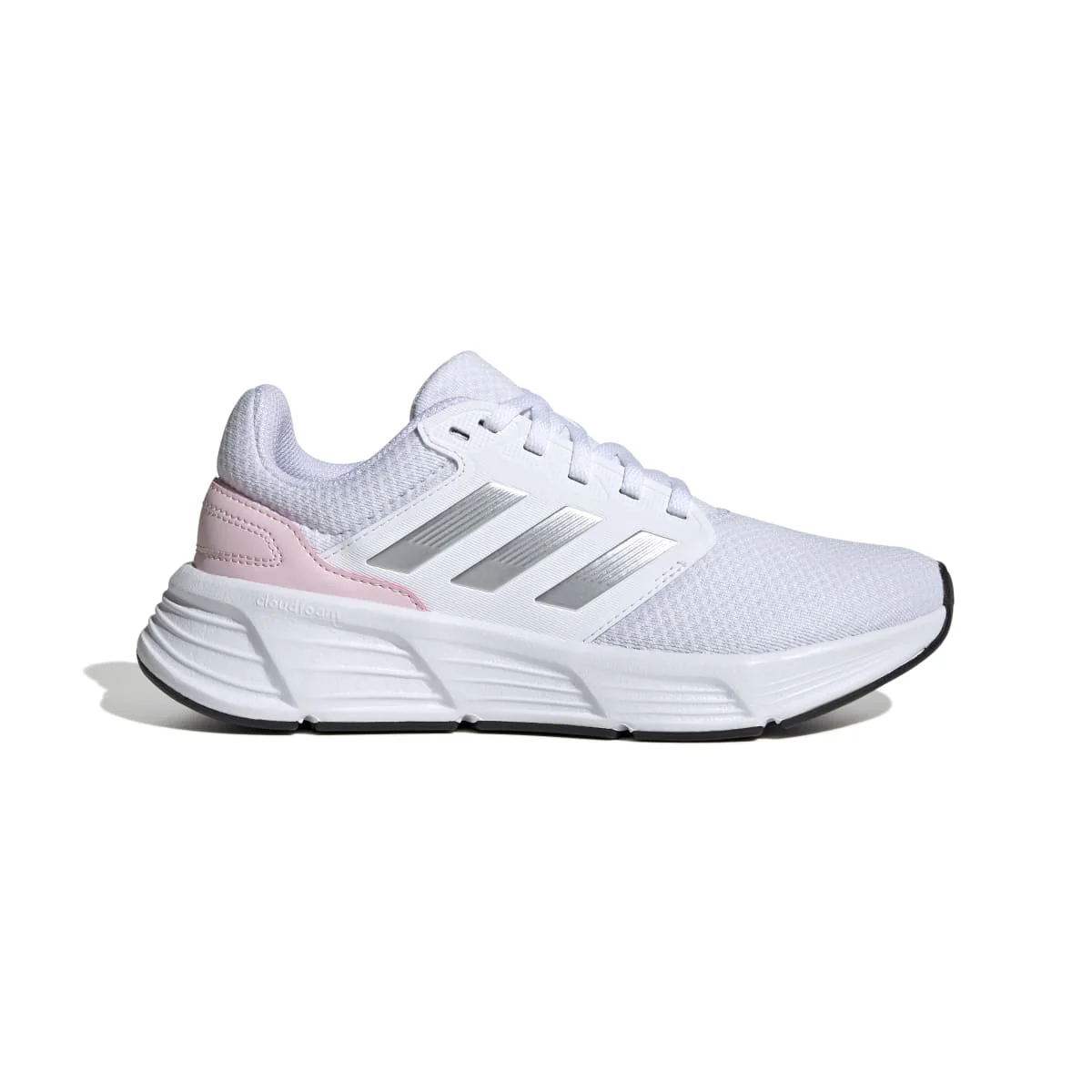 Scarpe da running bianche da donna con strisce argento adidas Galaxy 6 W