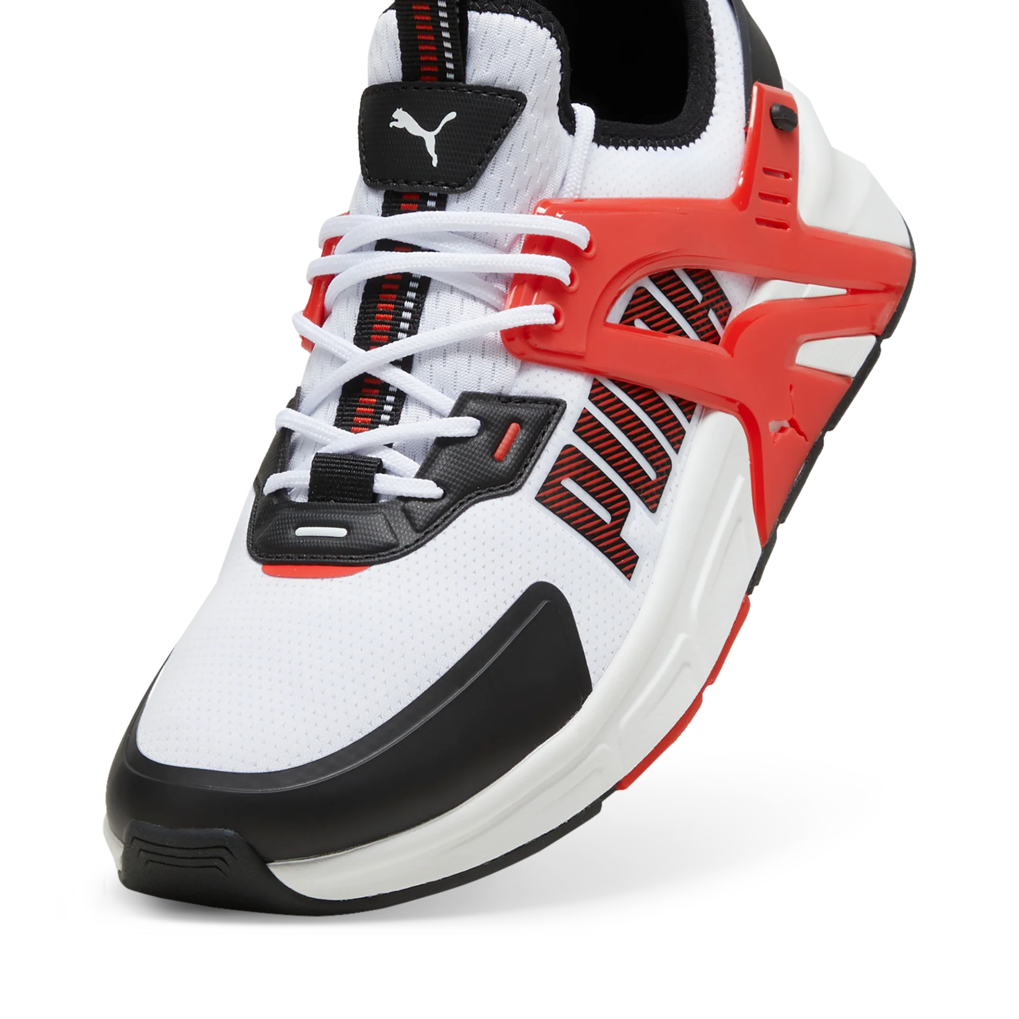 Scarpe da running bianche da uomo con dettagli rossi e neri Puma Pacer + - Image 6