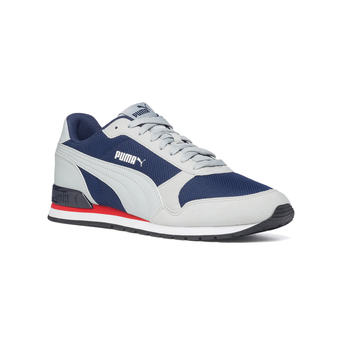 Sneakers bianche e blu in tessuto mesh Puma St Runner V2 - Image 2