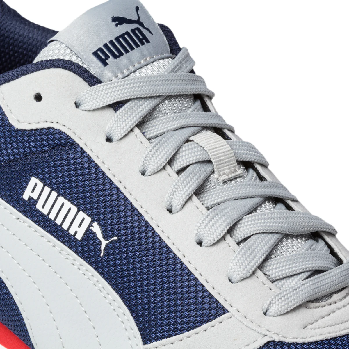 Sneakers bianche e blu in tessuto mesh Puma St Runner V2 - Image 6