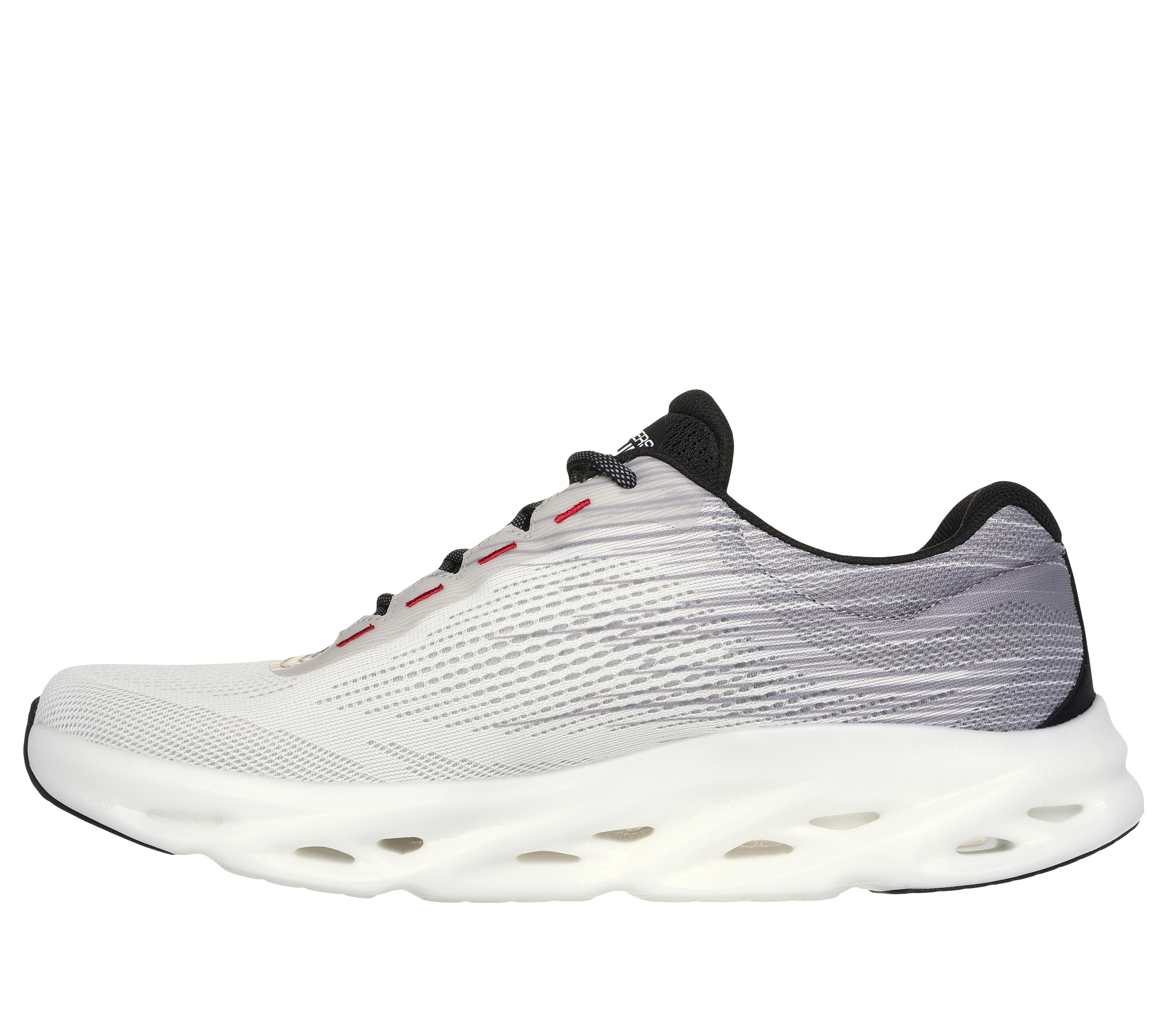 Scarpe da running bianche e grigie da uomo con ammortizzazione Hyper Burst Skechers GO RUN Swirl Tech Speed - Image 5