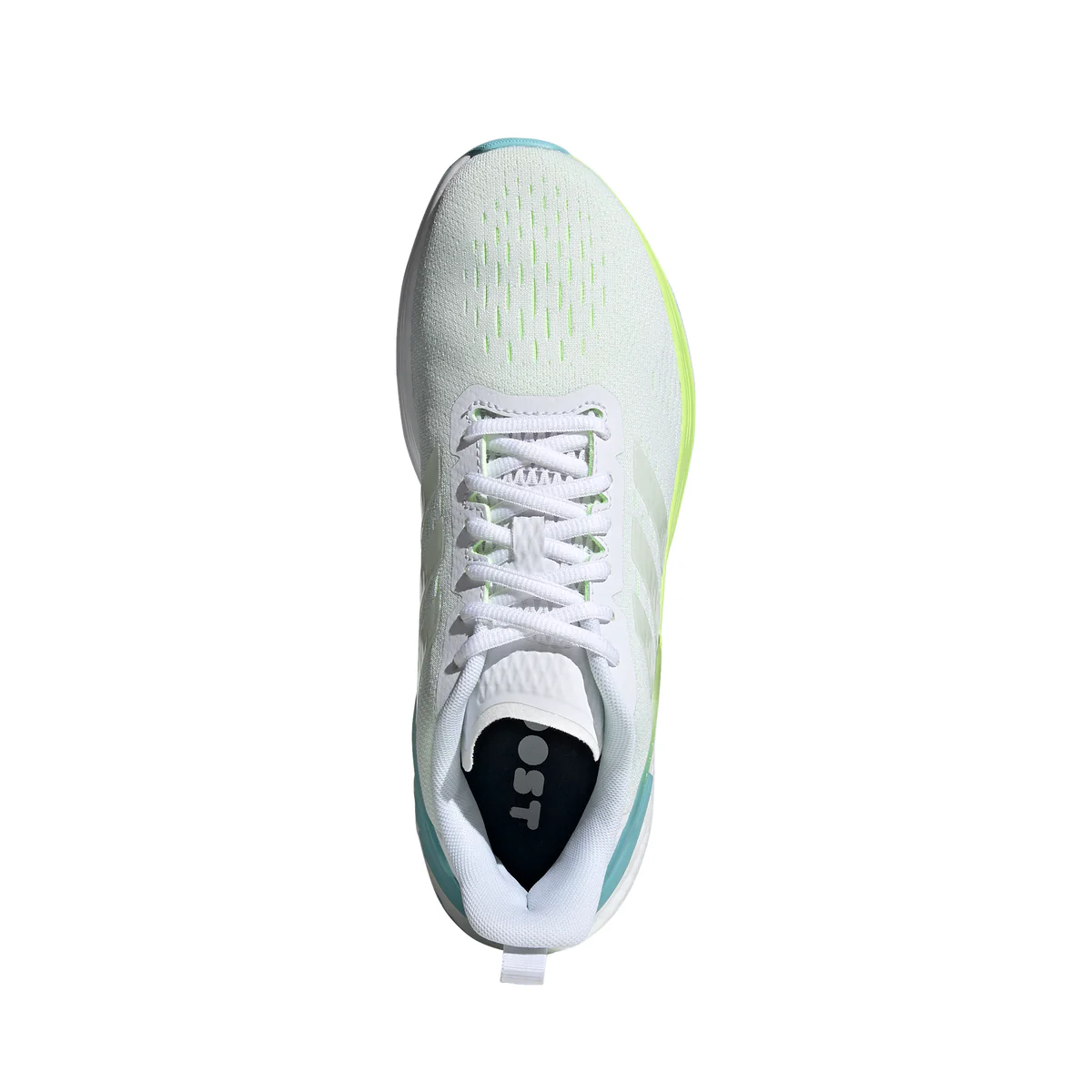 Scarpe da running bianche in tessuto mesh con soletta in EVA adibouncy e intersuola Boost adidas Res - Image 3