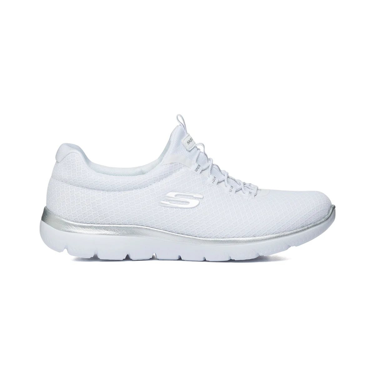 Scarpe da running bianche in tessuto mesh Skechers Summits