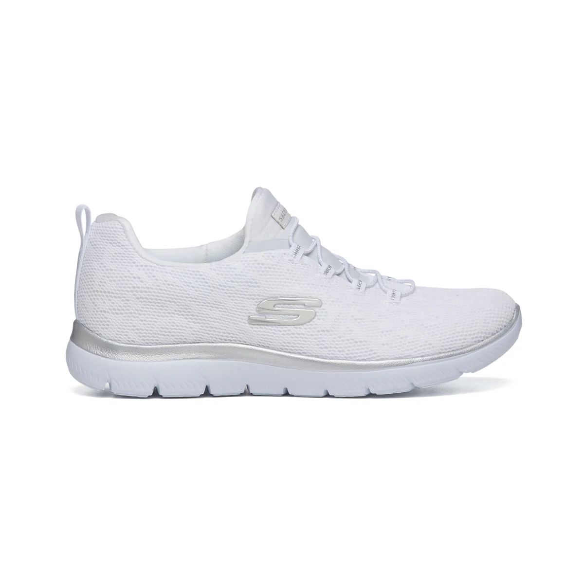 Scarpe da running bianche in tessuto mesh Skechers Summits