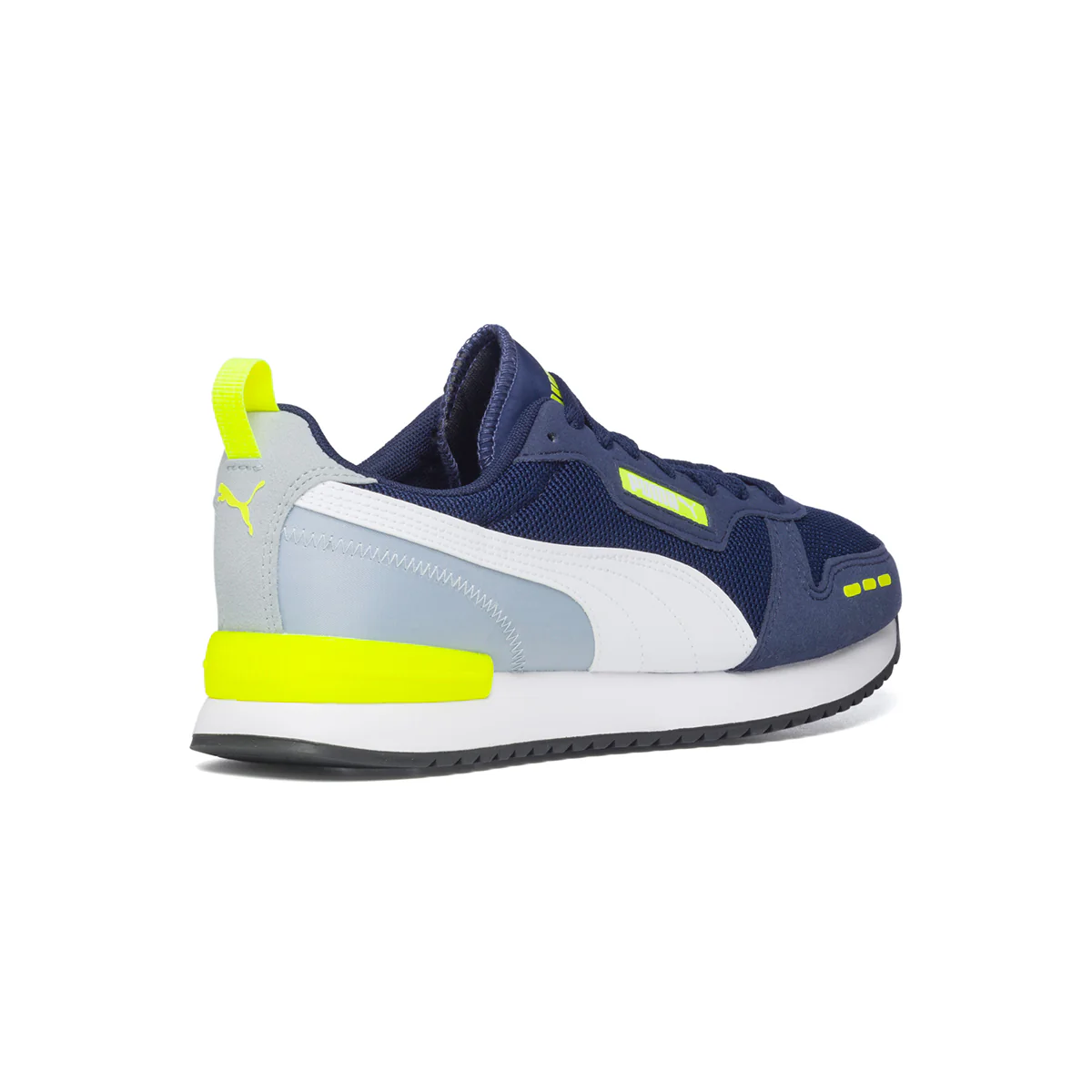 Sneakers blu con dettagli gialli Puma R78 - Image 3