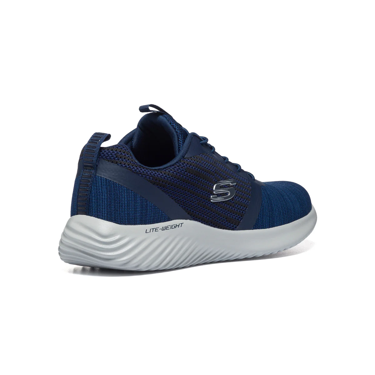 Scarpe da running blu con sottopiede Memory Foam Skechers Bounder - Image 3