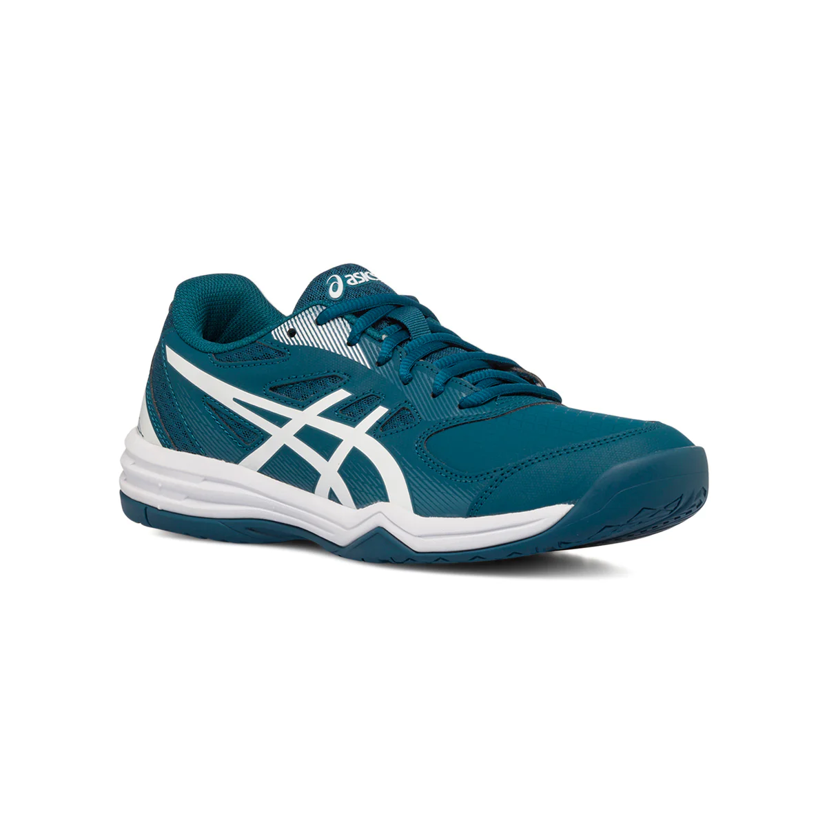 Scarpe da running blu e bianche da uomo con logo laterale Asics Court Slide 3 - Image 2