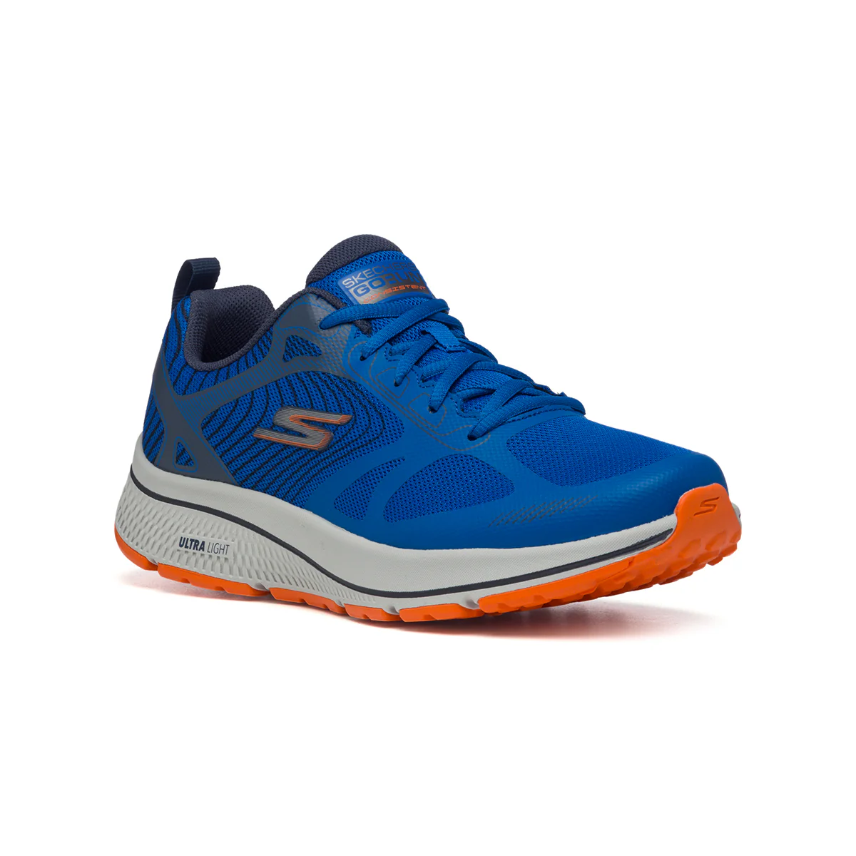 Scarpe da running blu in mesh con suola Ultra Light Skechers Go Run Consistent - Image 2