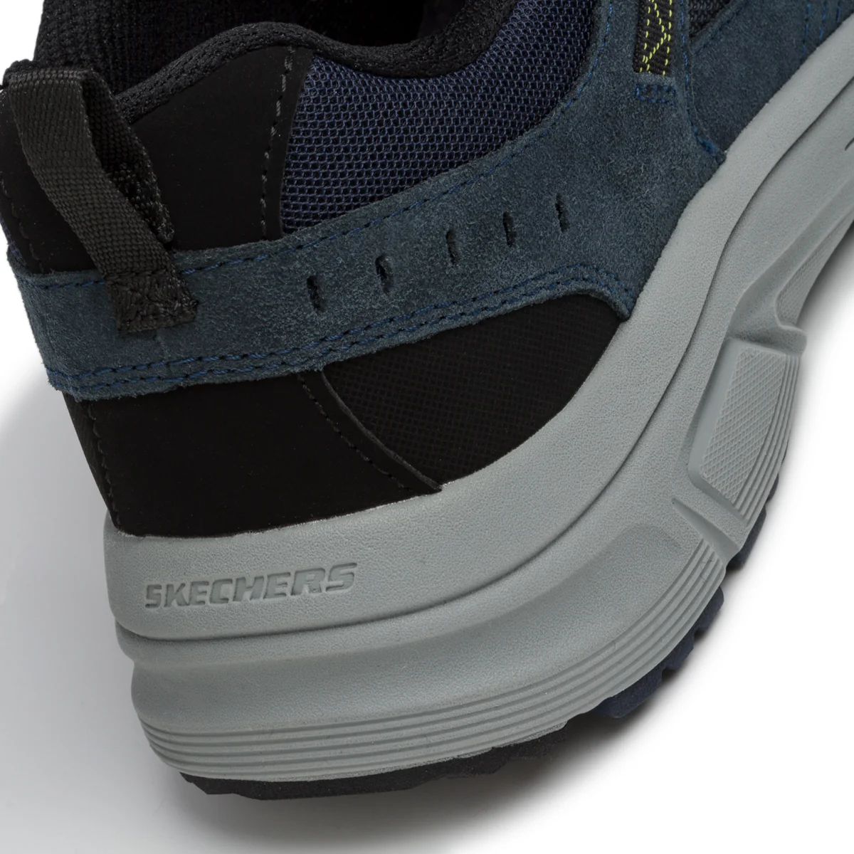 Scarpe da running blu in pelle e tessuto mesh con soletta Memory Foam Skechers Oak Canyon - Image 7