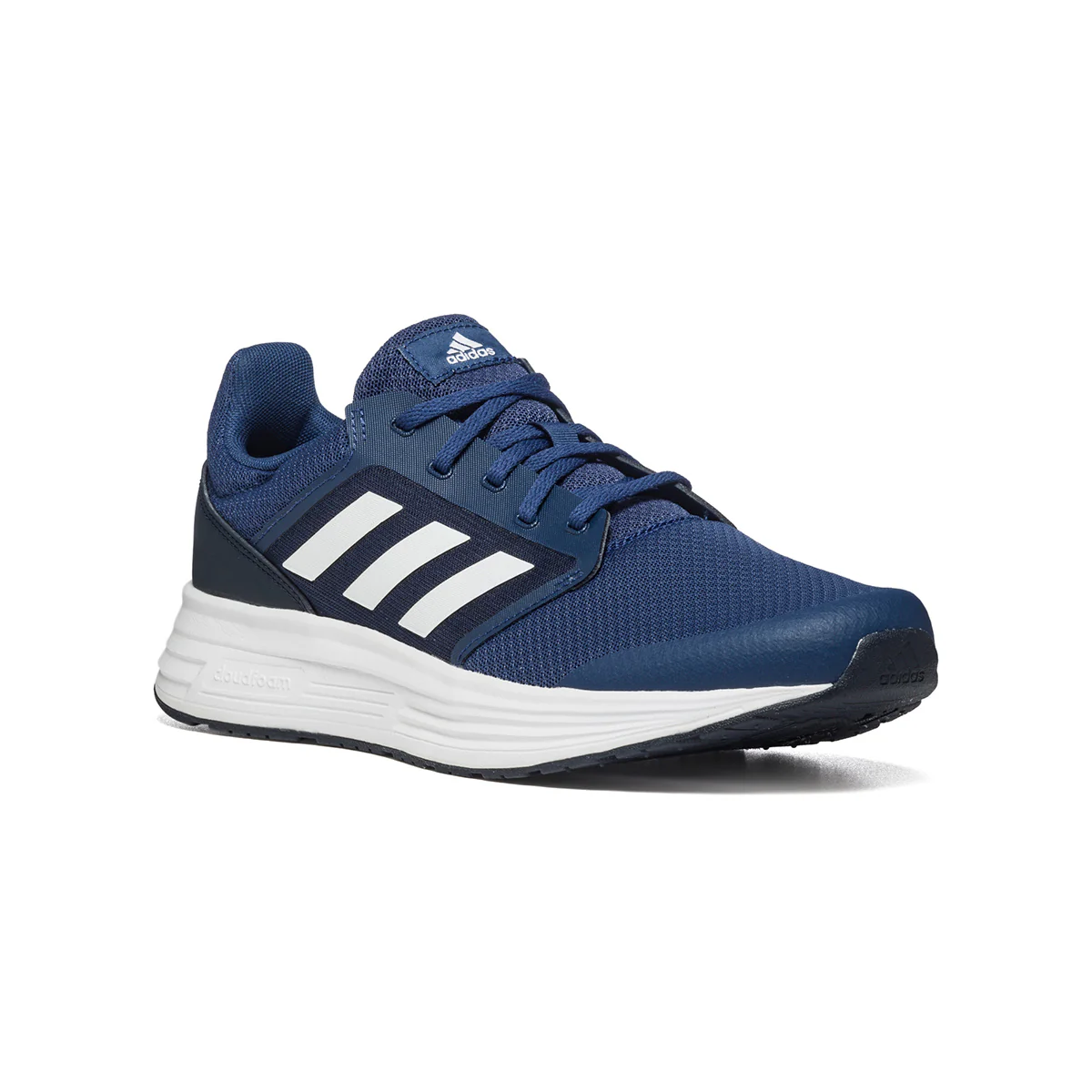 Scarpe da running blu in tessuto mesh con strisce a contrasto adidas Galaxy 5 - Image 2