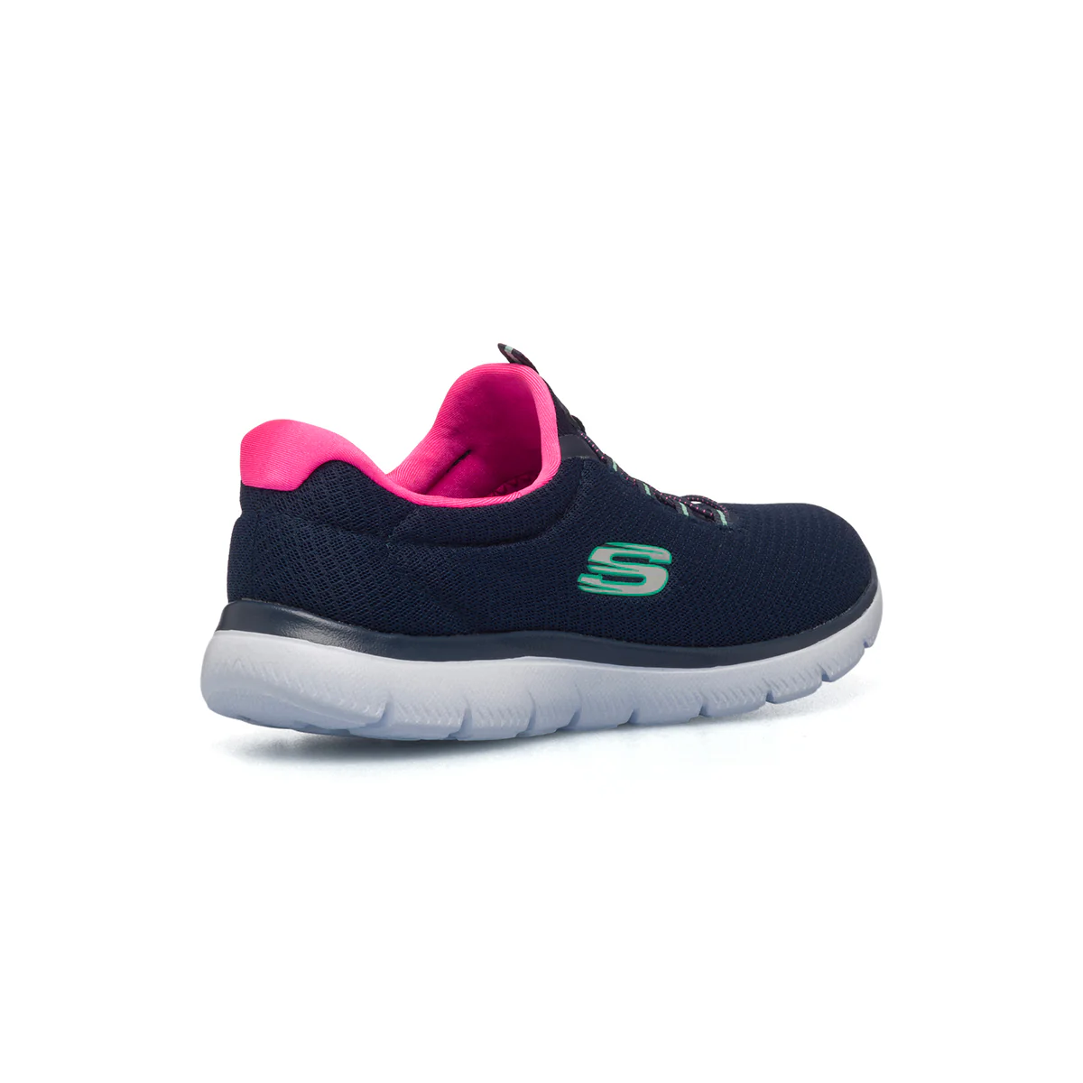 Scarpe da running blu navy con suola Memory Foam Skechers Summits - Image 3