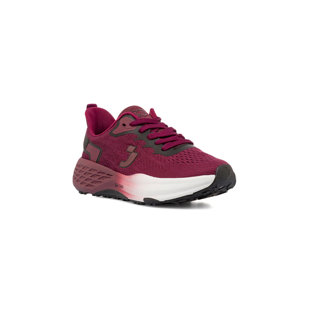 Scarpe da running da donna bordeaux in tessuto tecnico SJ - Image 2