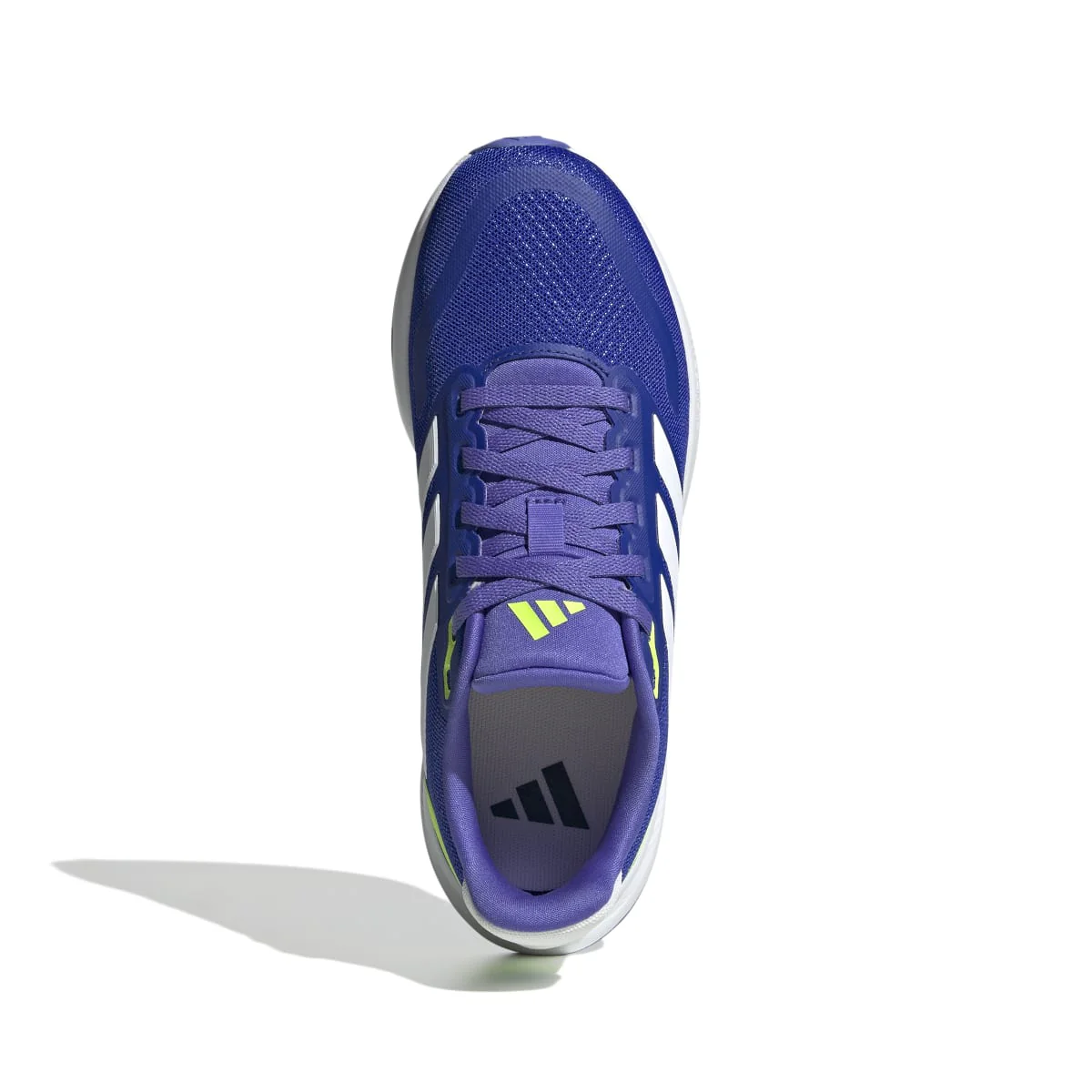 Scarpe da running da ragazzo e ragazza blu con logo adidas Runfalcon 5 - Image 3