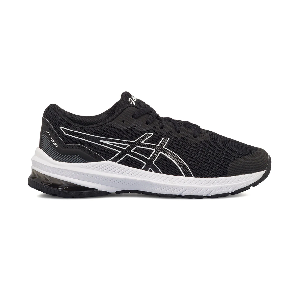 Scarpe da running da ragazzo nere in tessuto mesh Asics GT-1000 11 GS