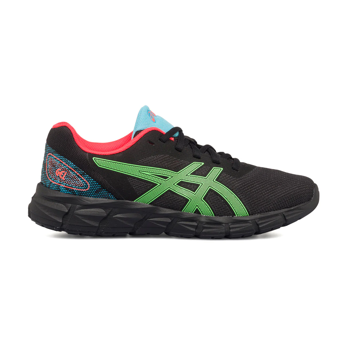 Scarpe da running da ragazzo nere in tessuto mesh Asics Quantum Lyte II GS