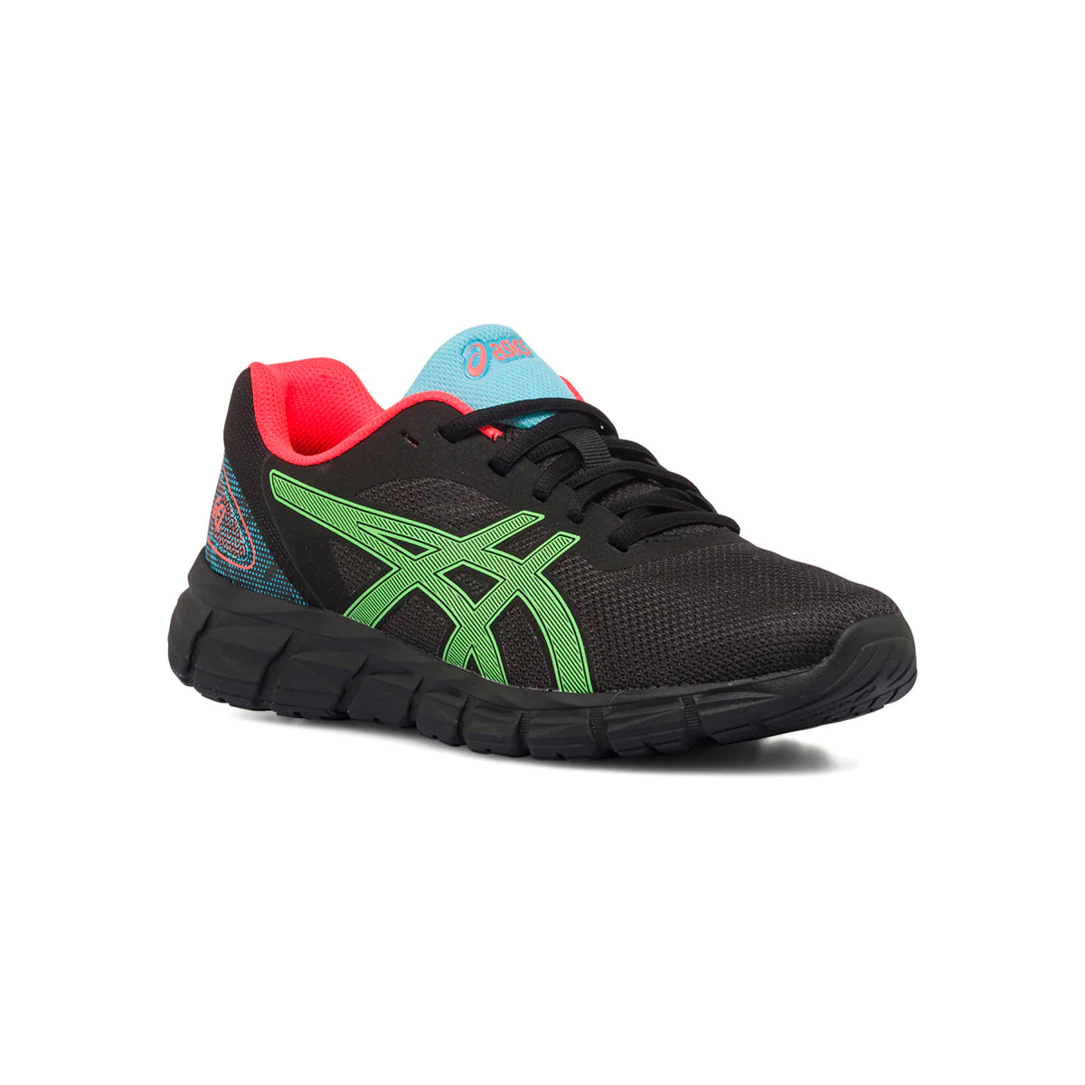Scarpe da running da ragazzo nere in tessuto mesh Asics Quantum Lyte II GS - Image 2