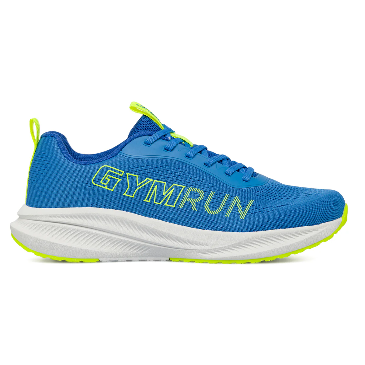 Scarpe da running da uomo blu con dettagli giallo fluo GymRun