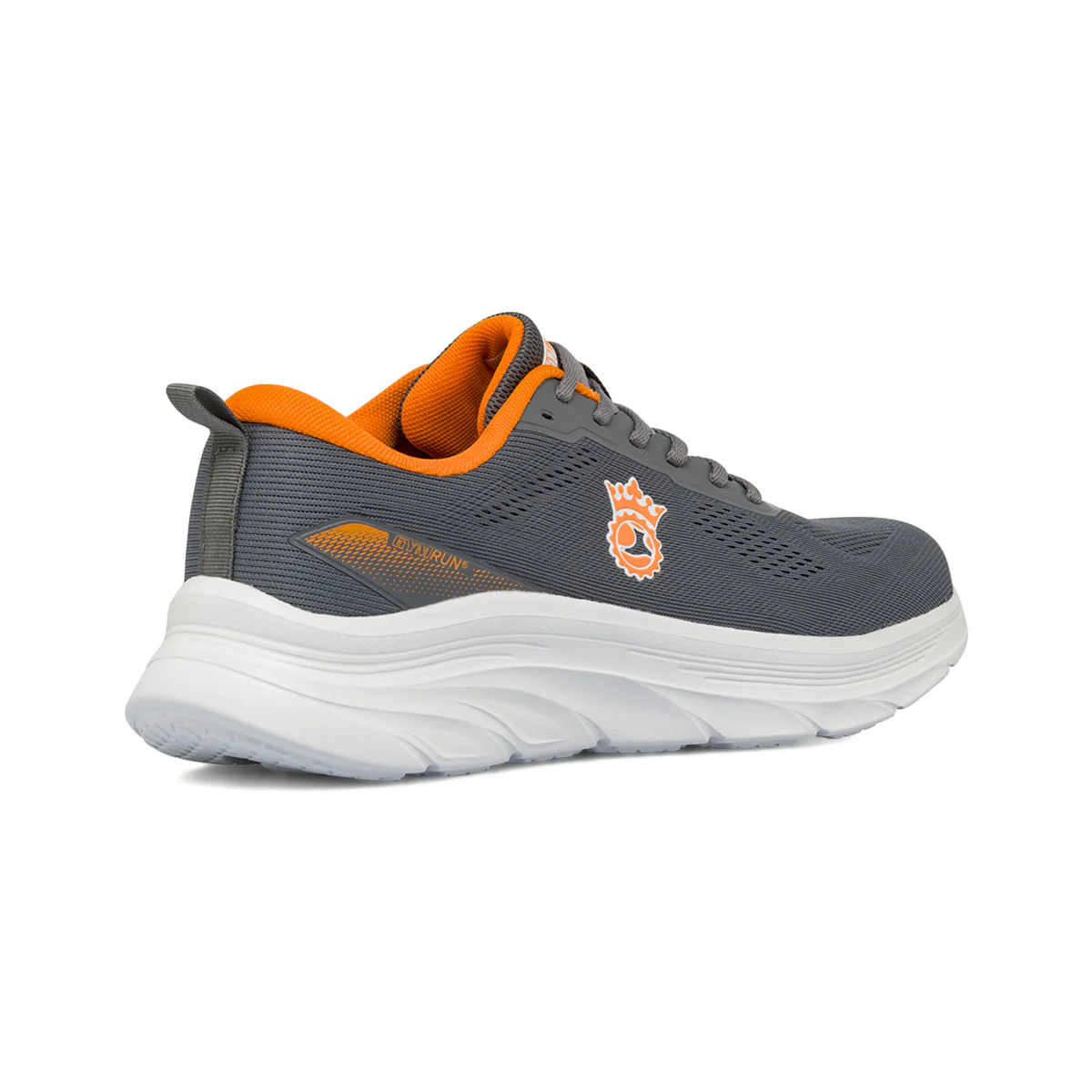 Scarpe da running da uomo grigie con inserti arancioni GymRun - Image 3