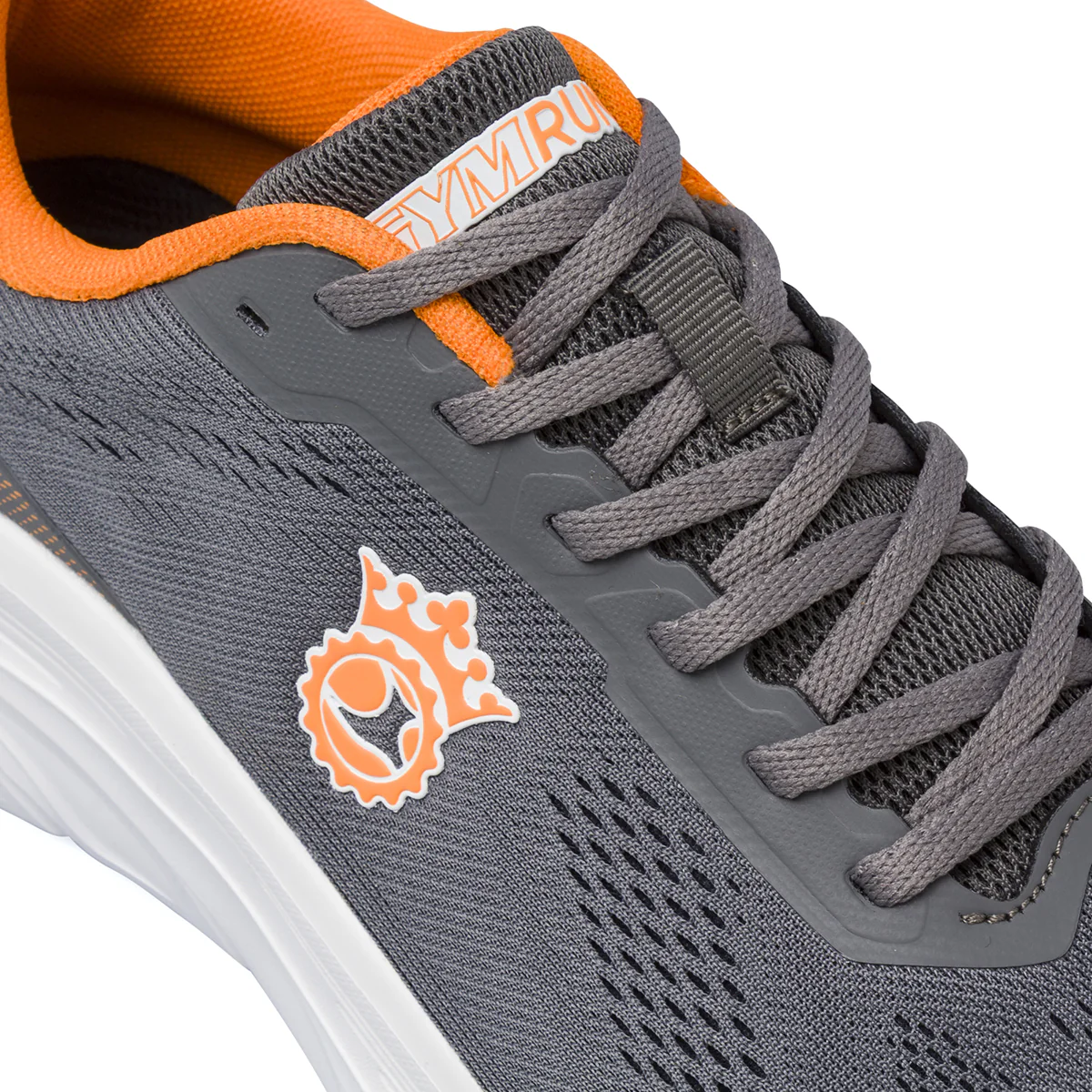 Scarpe da running da uomo grigie con inserti arancioni GymRun - Image 4