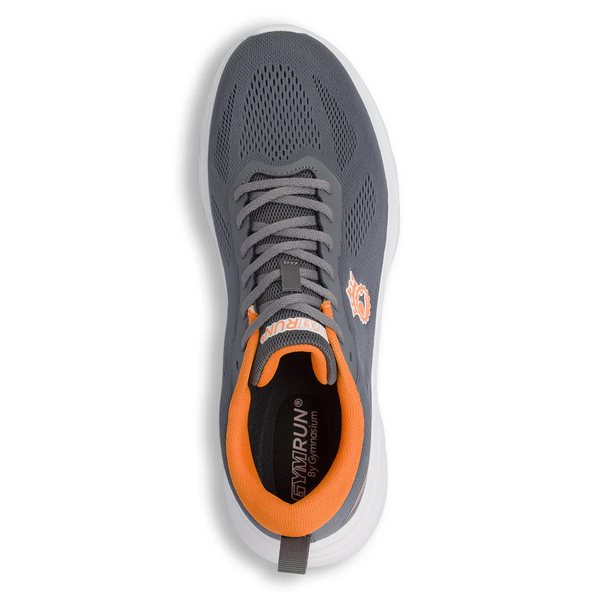 Scarpe da running da uomo grigie con inserti arancioni GymRun - Image 5