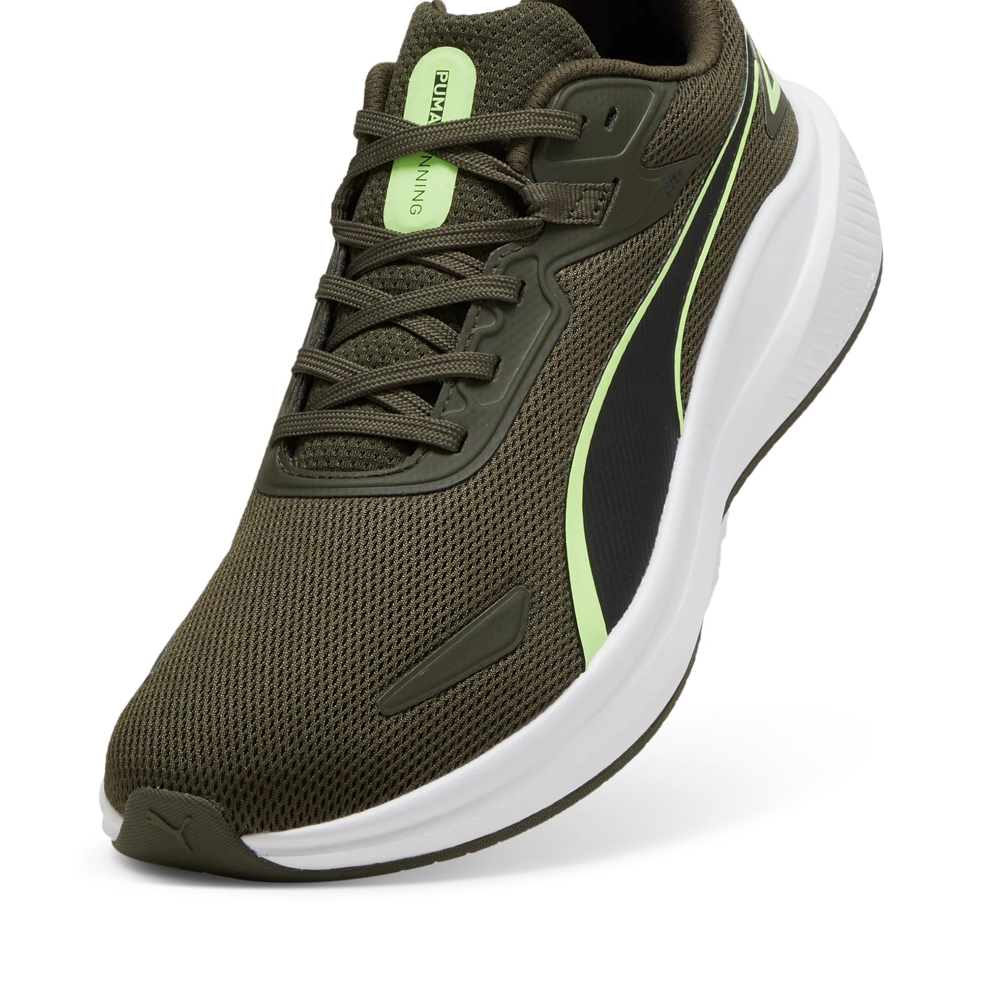 Scarpe da running da uomo verde militare con logo Puma Skyrocket Lite - Image 6
